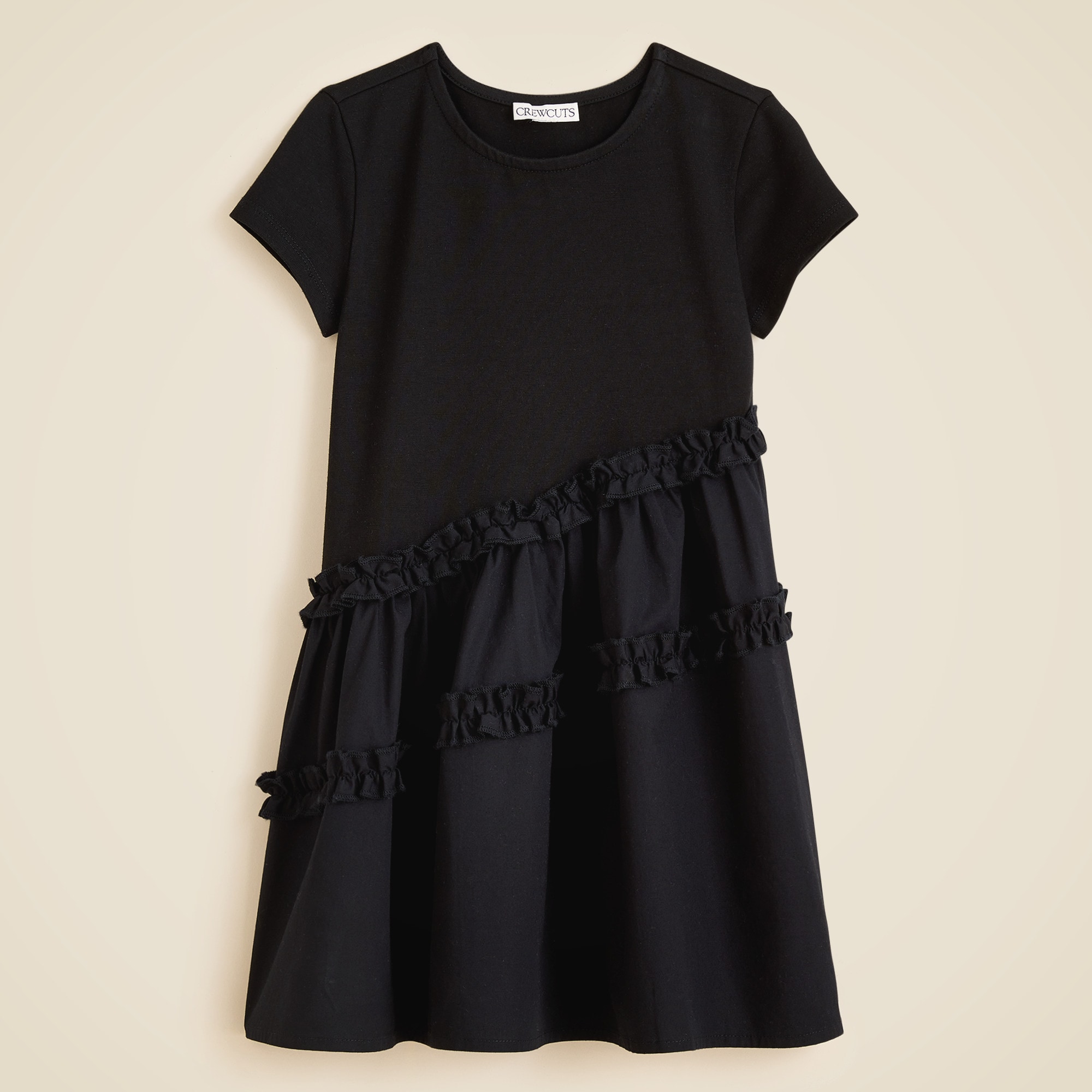 Girls' asymmetrical mixy dress