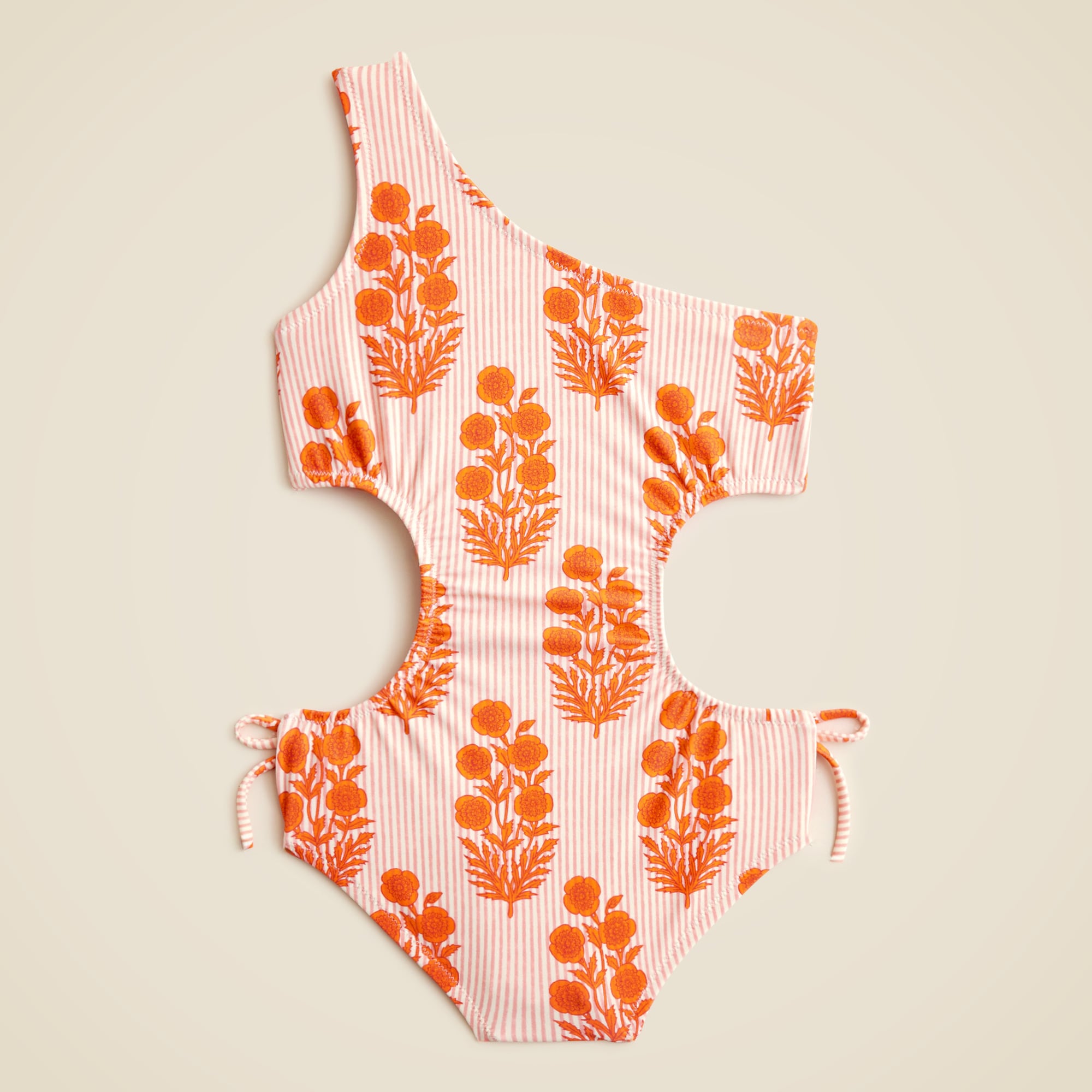 SZ Blockprints™ X Crewcuts one-shoulder cutout one-piece swimsuit