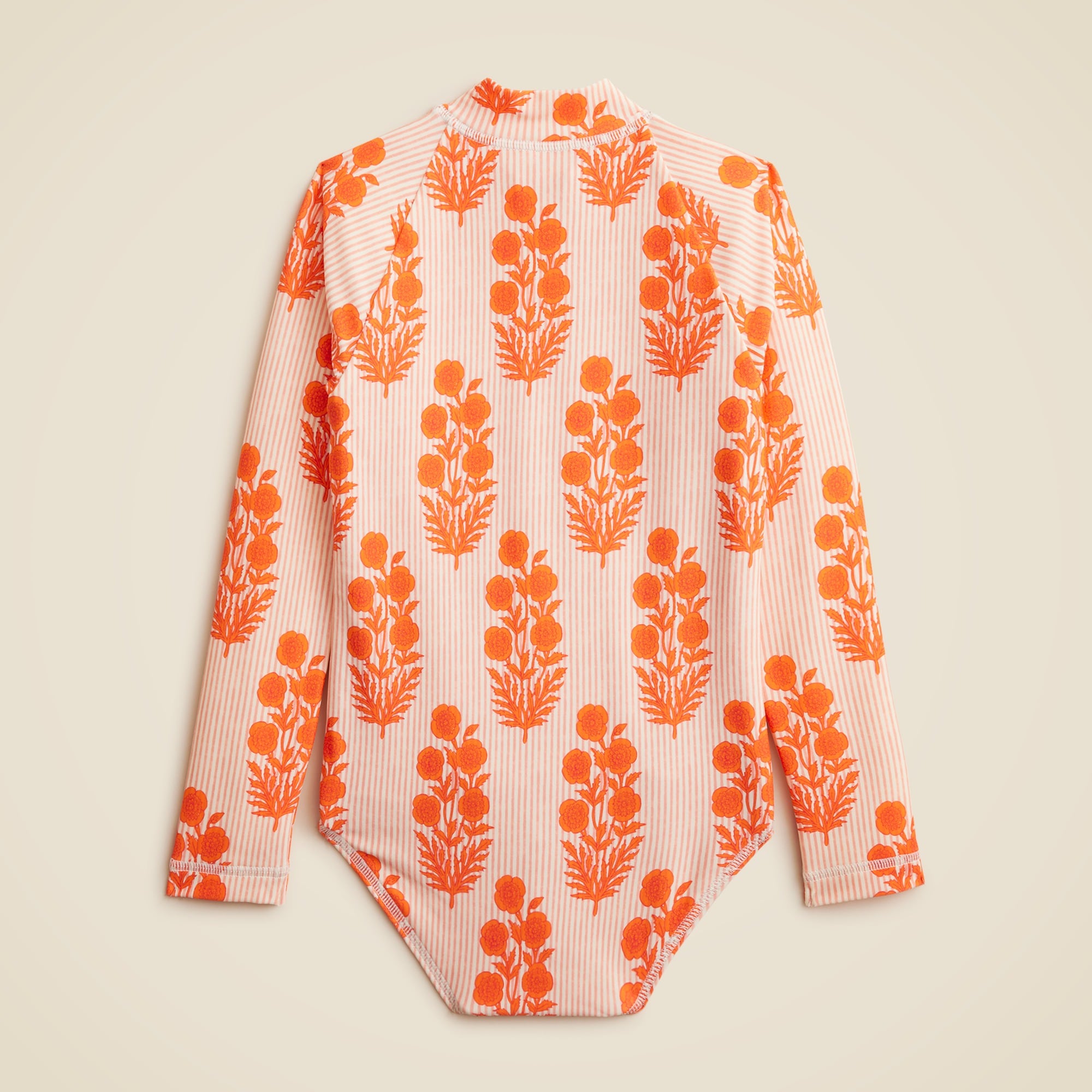 SZ Blockprints™ X Crewcuts zip-up rash guard one-piece swimsuit
