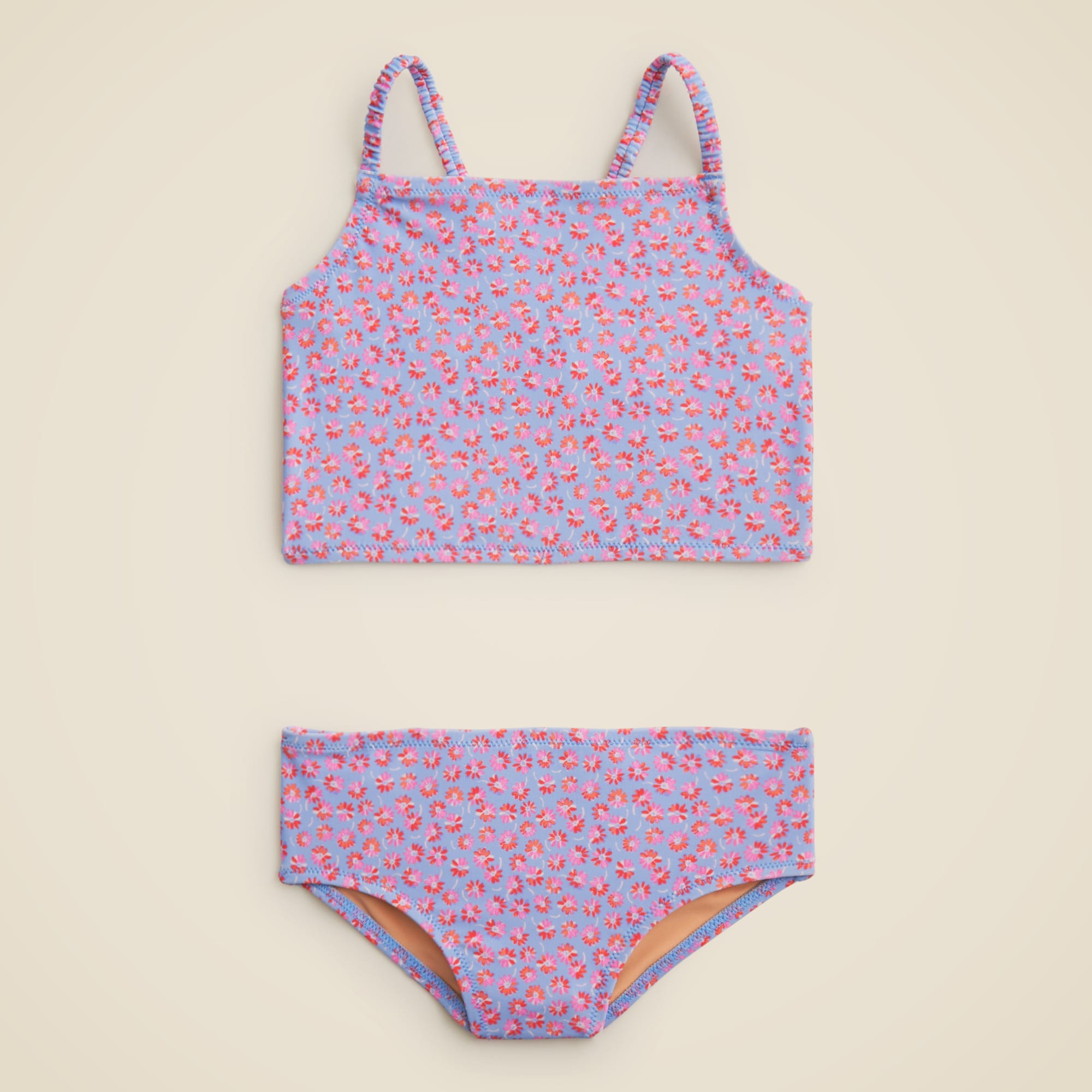 girls Girls' ruched-strap two-piece swimsuit
