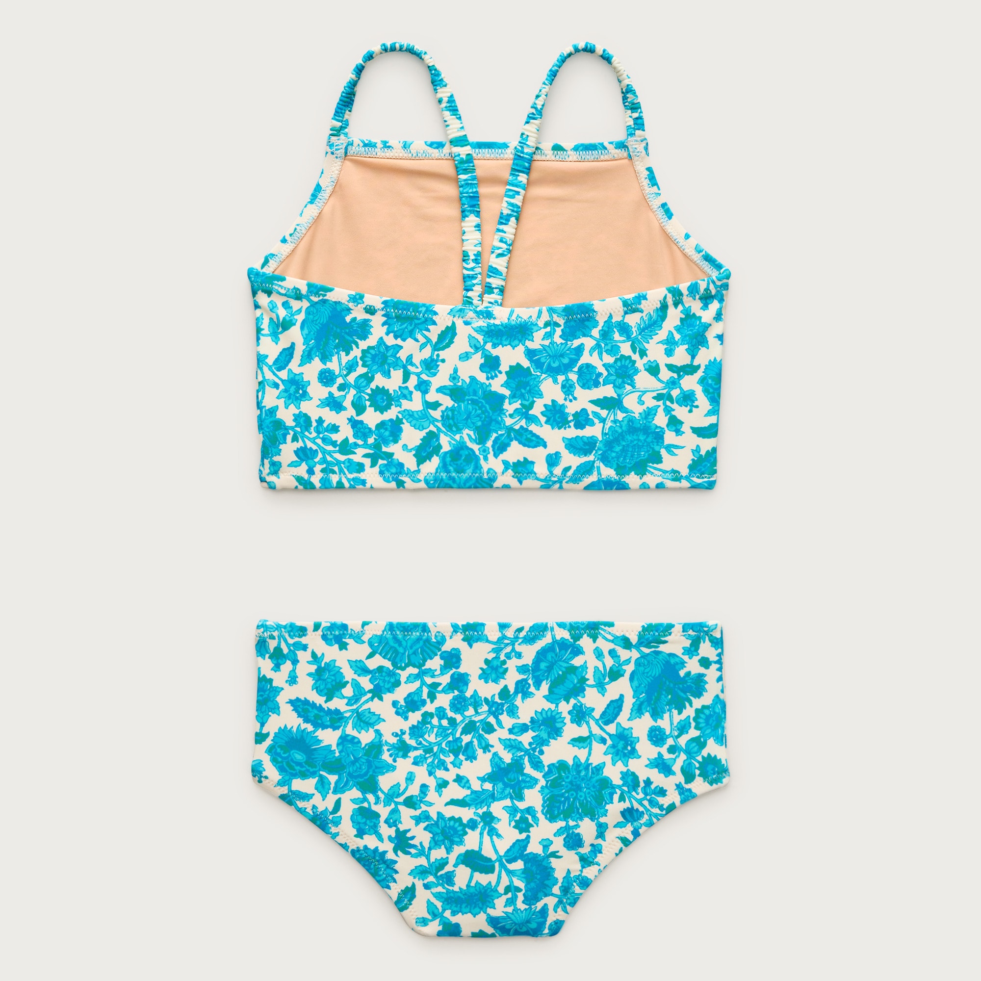 Girls' ruched-strap two-piece swimsuit