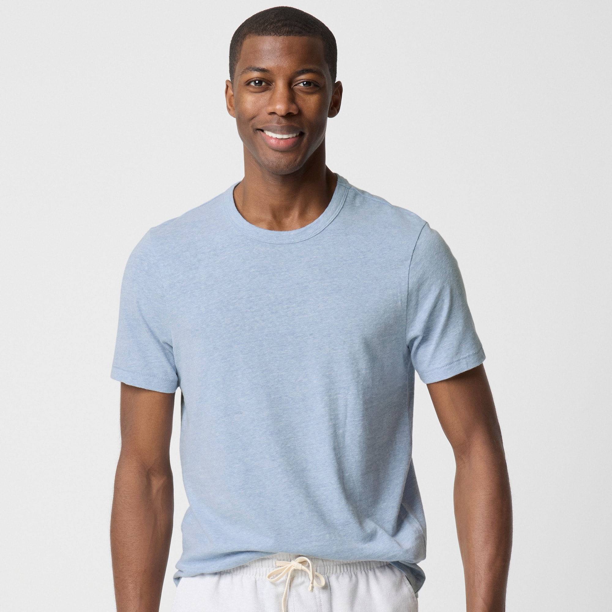 mens Linen-cotton blend tee