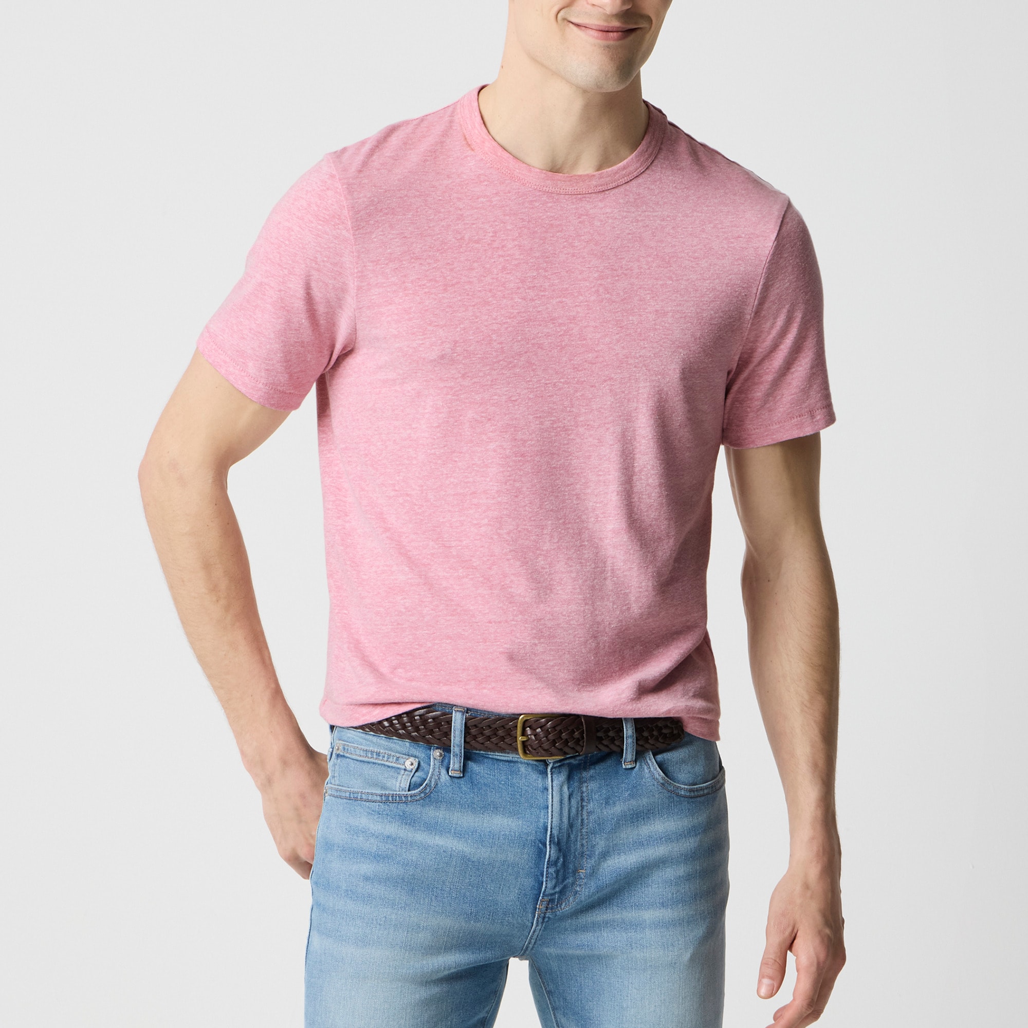 mens Linen-cotton blend tee