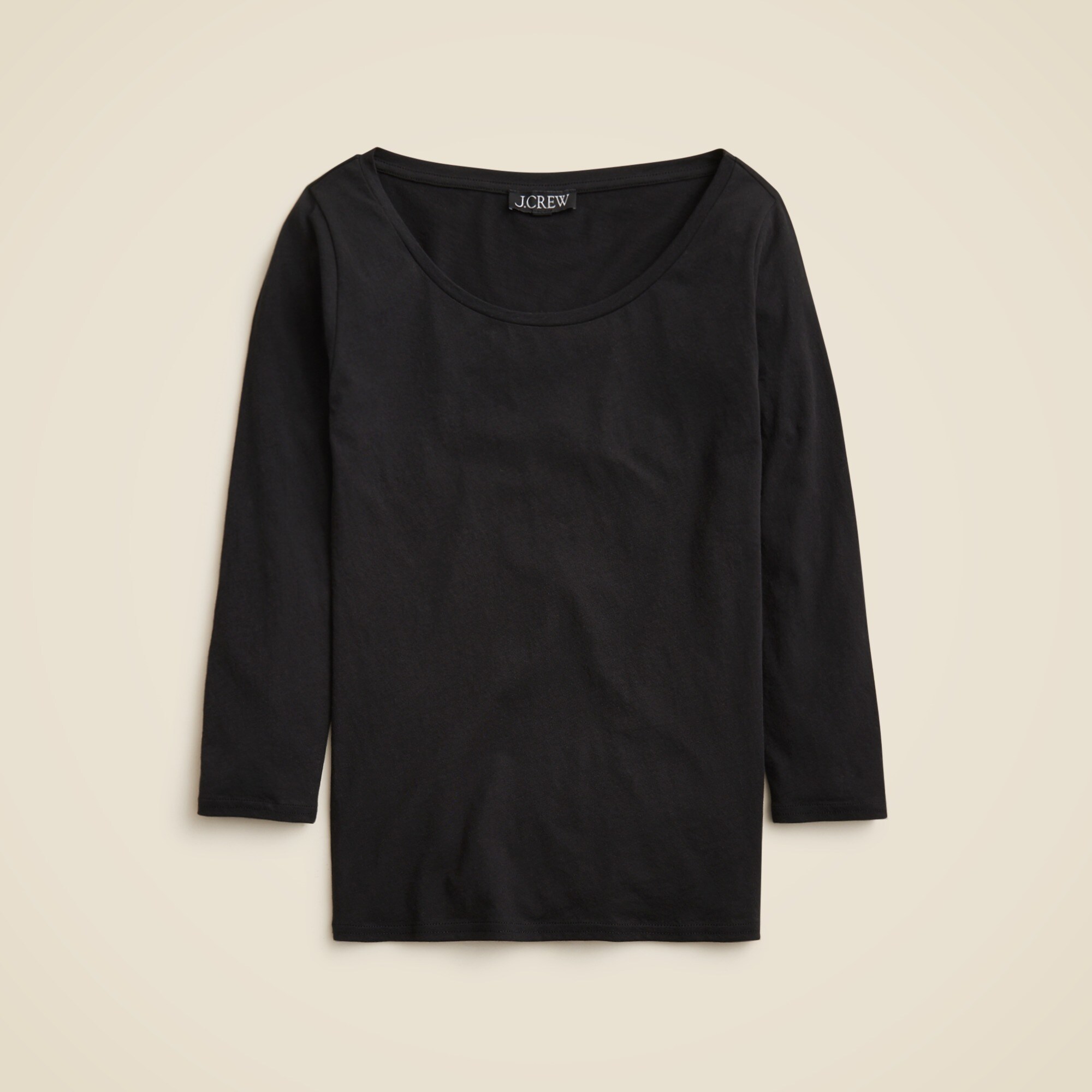 Feather jersey three-quarter sleeve T-shirt