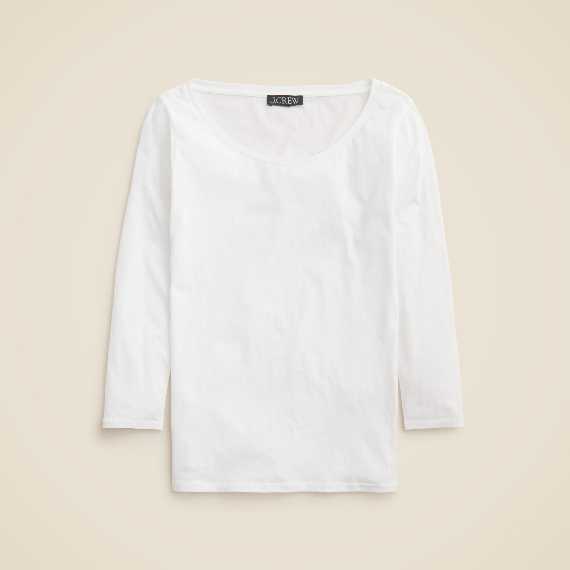 Feather jersey three-quarter sleeve T-shirt