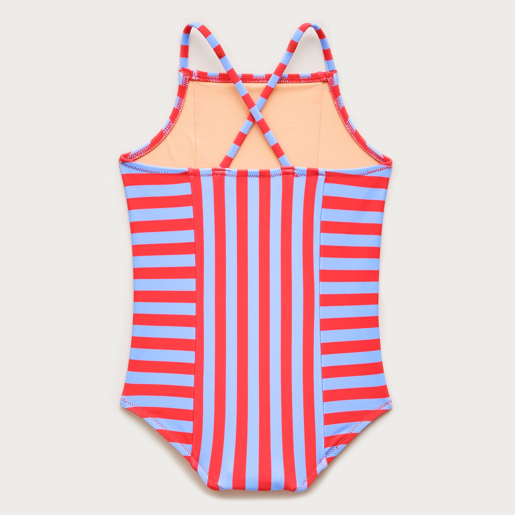 Girls' paneled one-piece swimsuit