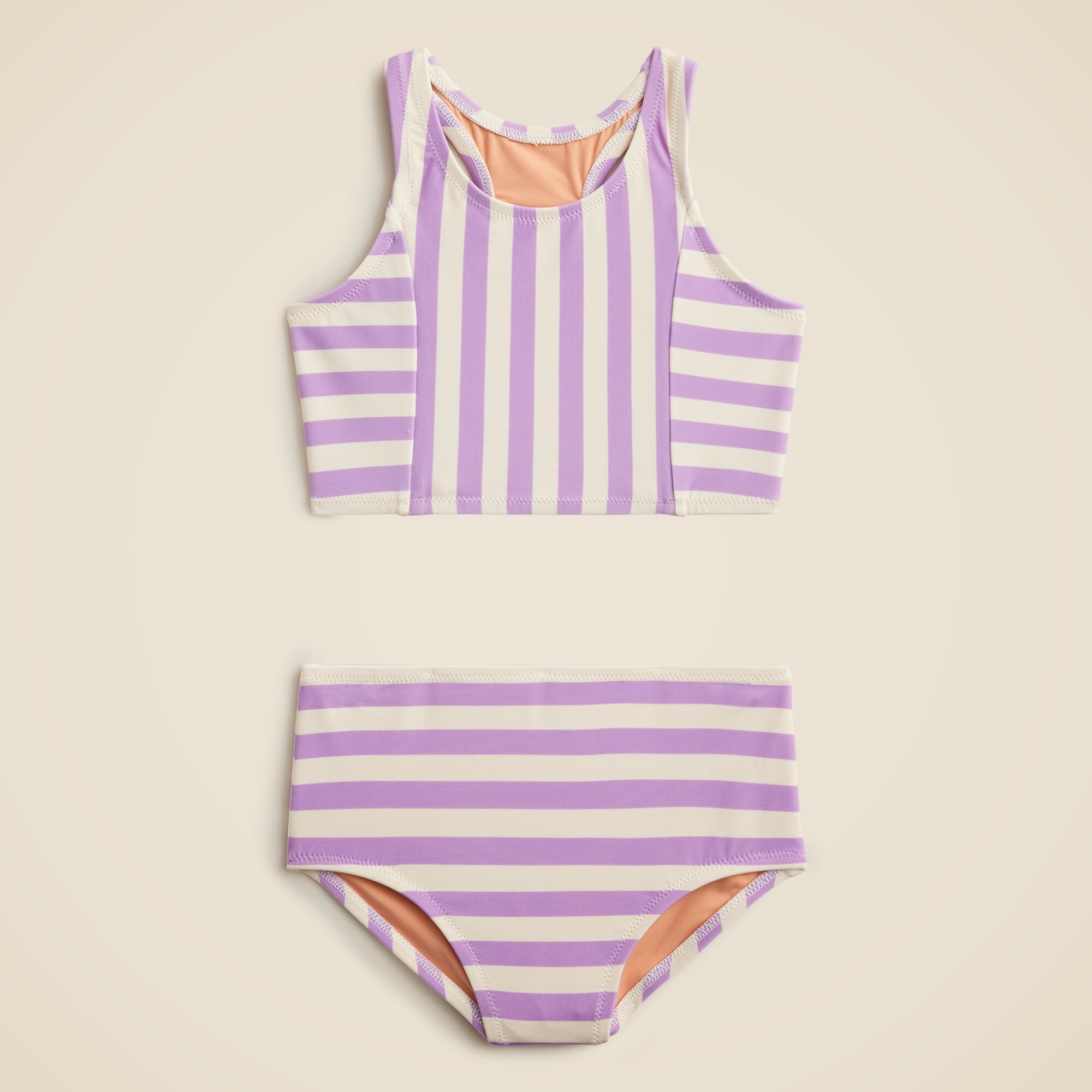 girls Girls' paneled two-piece swimsuit with UPF 50+