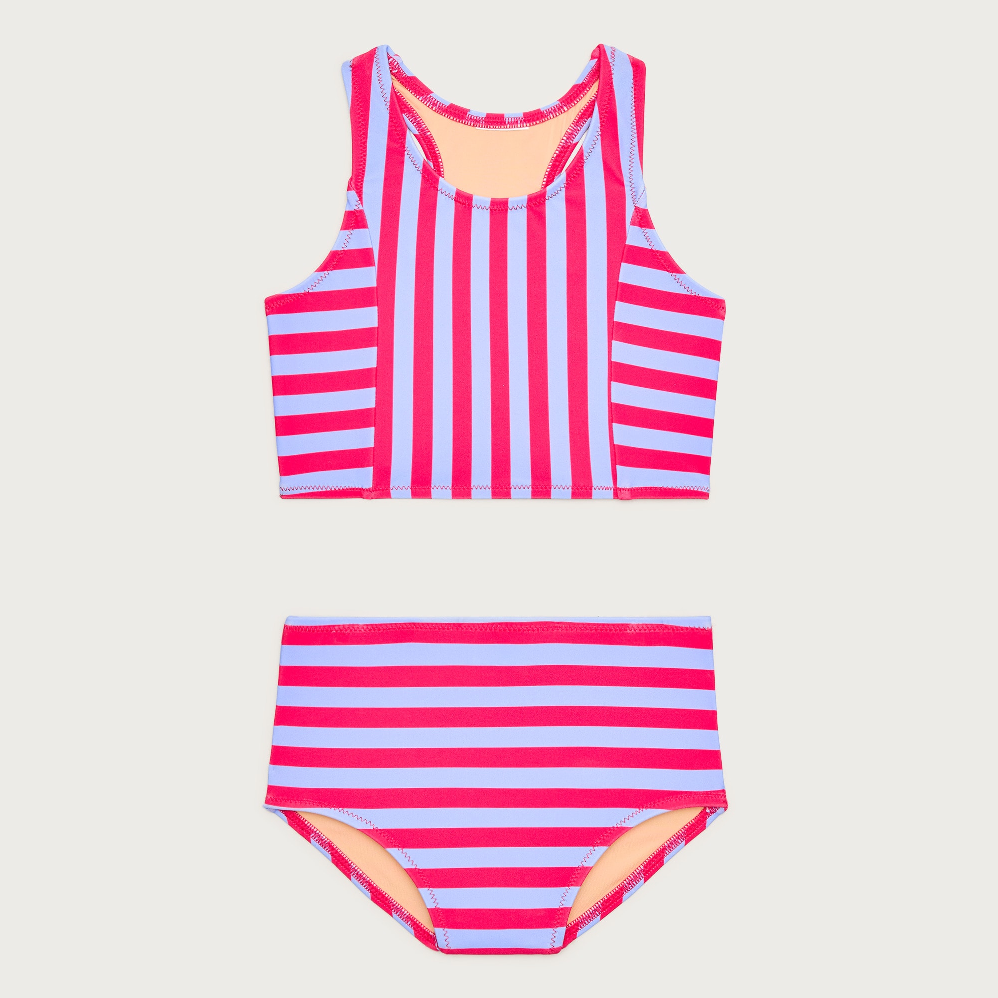 Girls' paneled two-piece swimsuit