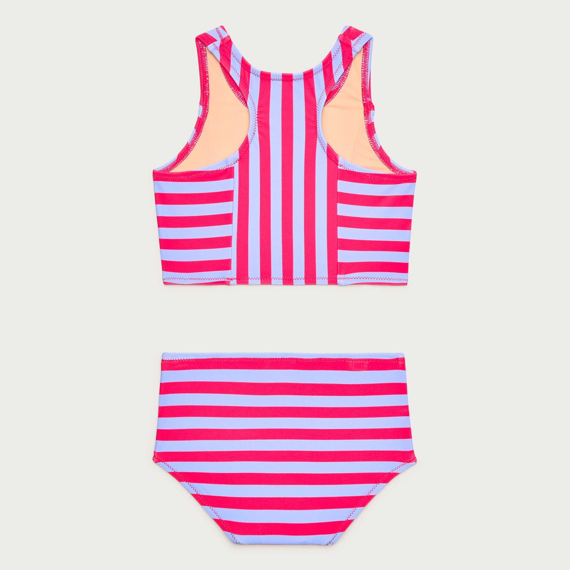 Girls' paneled two-piece swimsuit