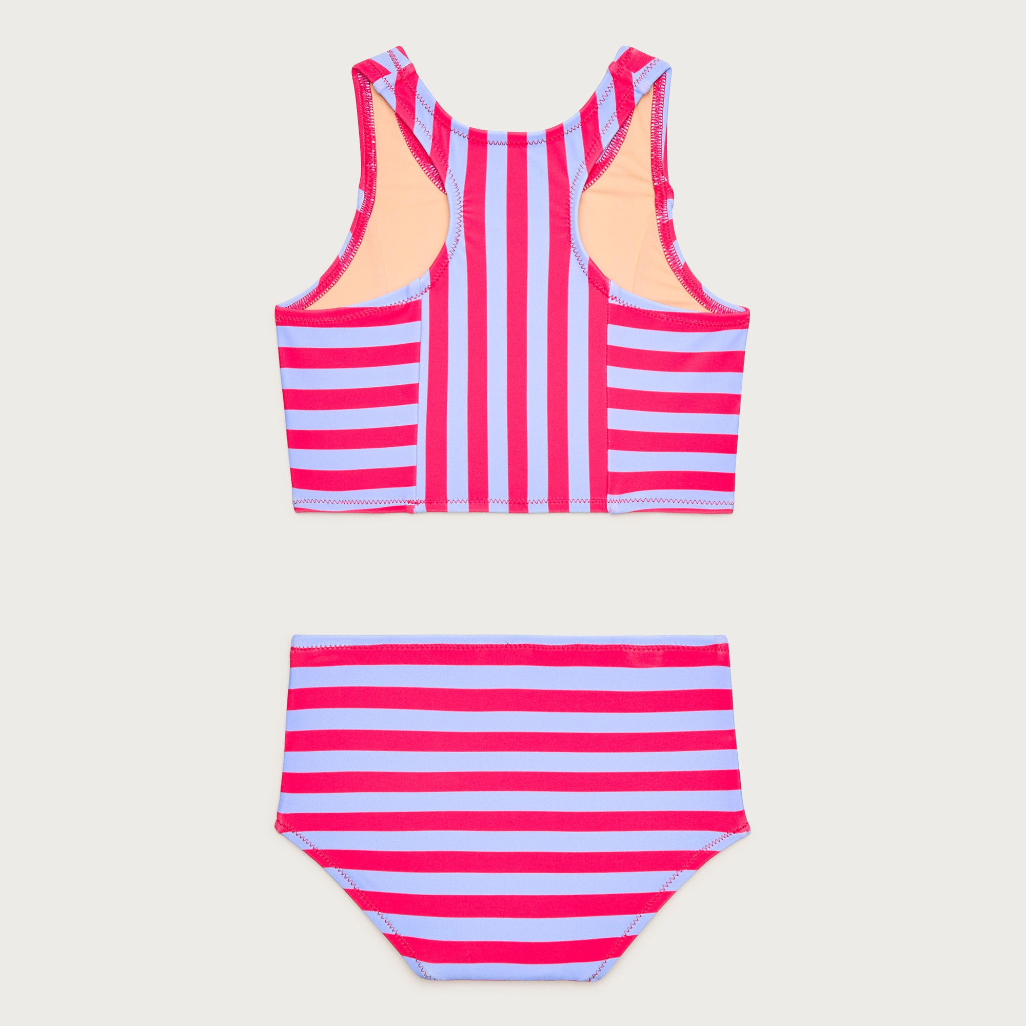 Girls' paneled two-piece swimsuit