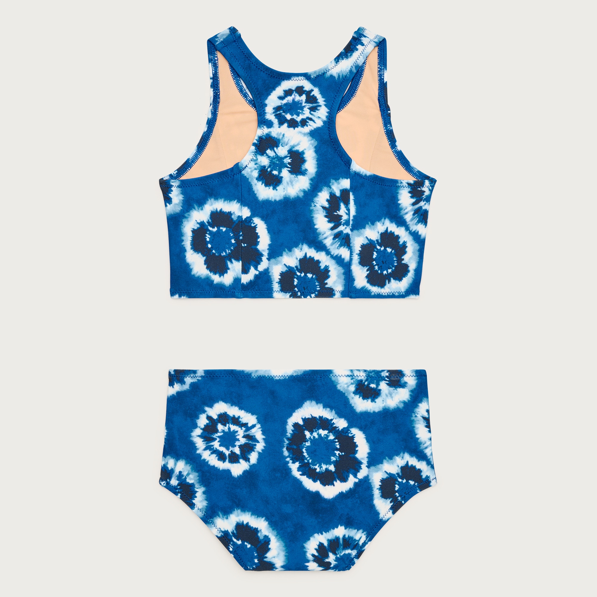 Girls' paneled two-piece swimsuit