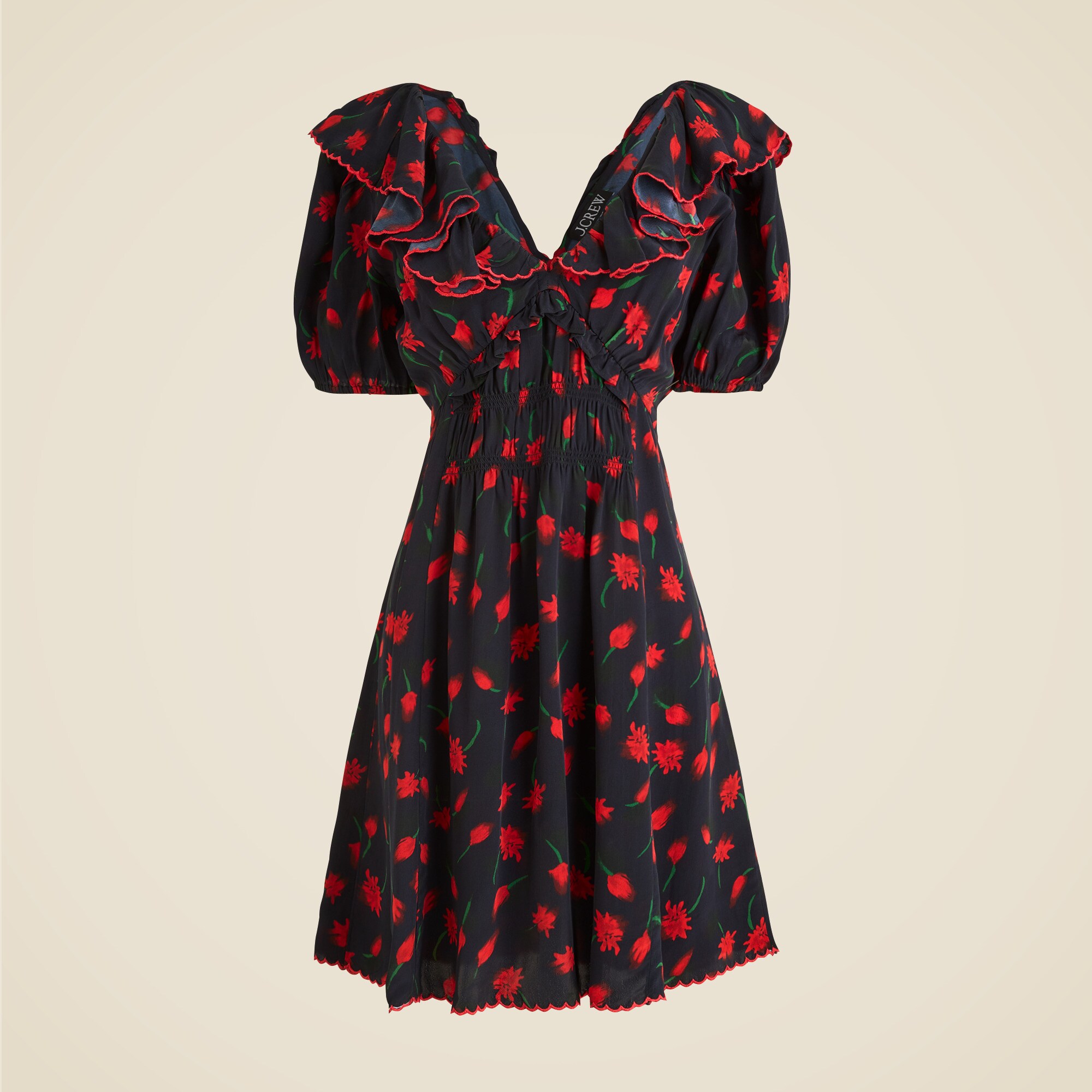 Delilah dress in painted daisy print