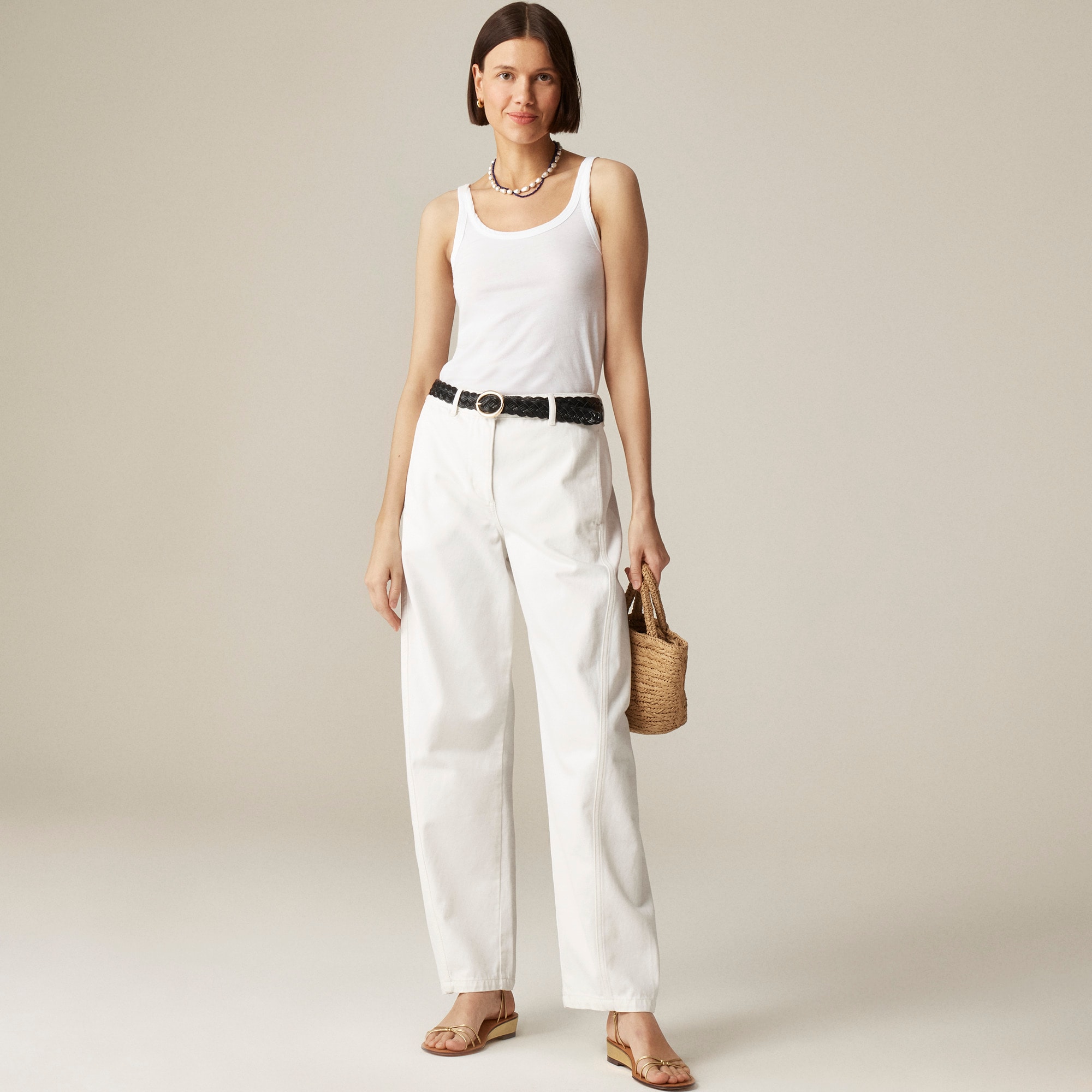 womens Relaxed barrel-leg jean