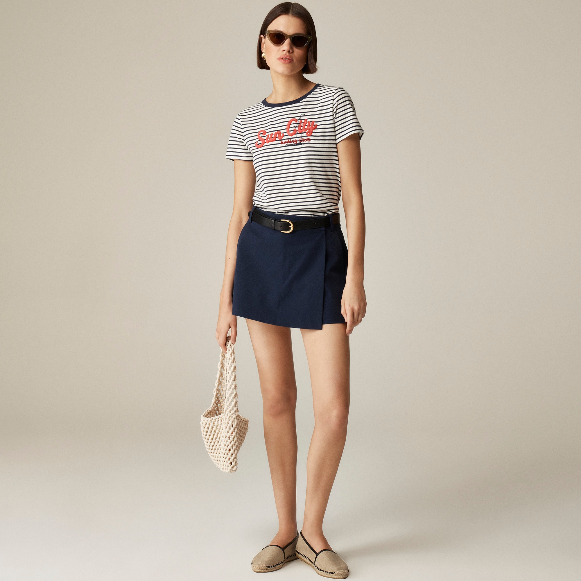 womens Slim-fit &quot;Sun City&quot; graphic T-shirt in broken-in jersey