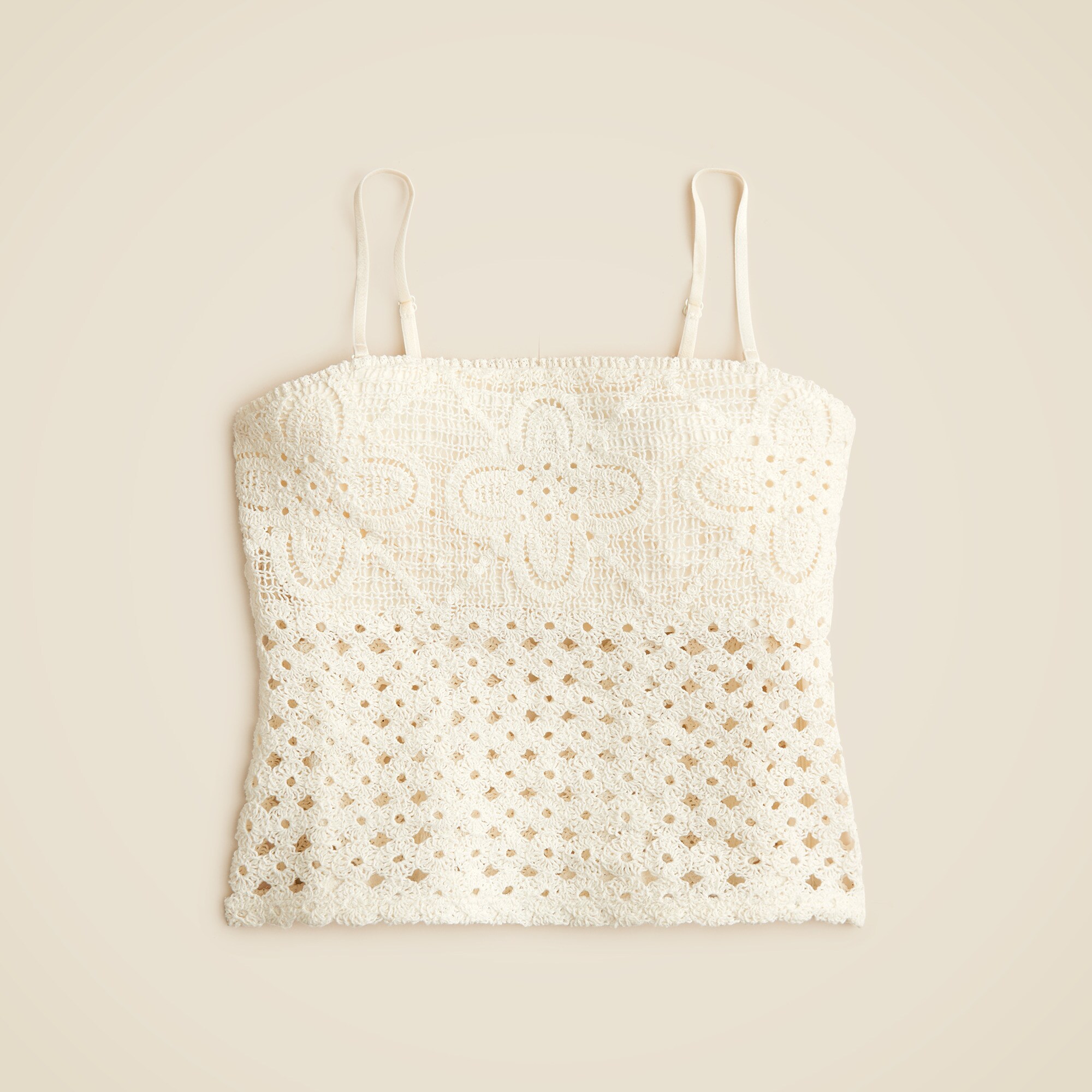 Crochet mini skirt with contrast trim