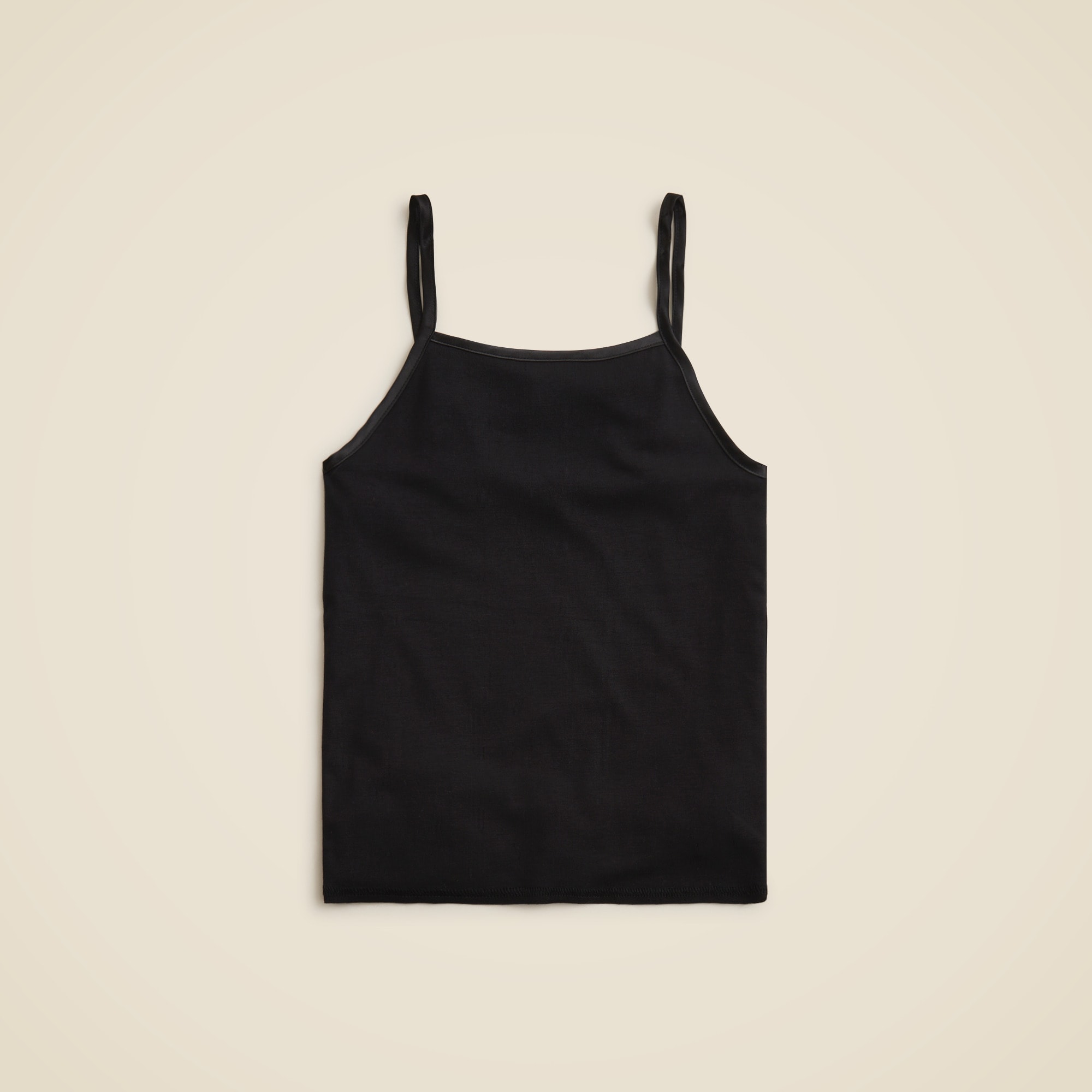 womens Refined rib satin-trim tank top