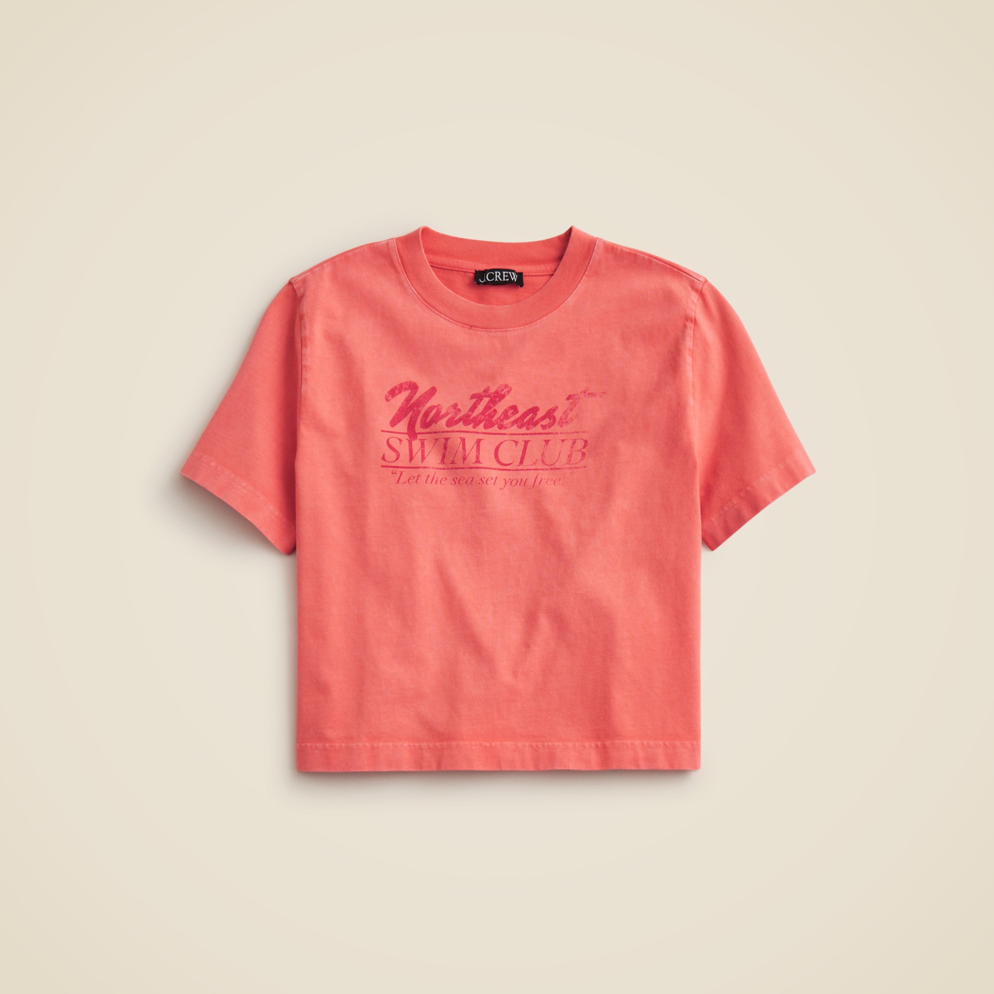 womens Relaxed premium-weight &quot;Northeast Swim Club&quot; graphic T-shirt