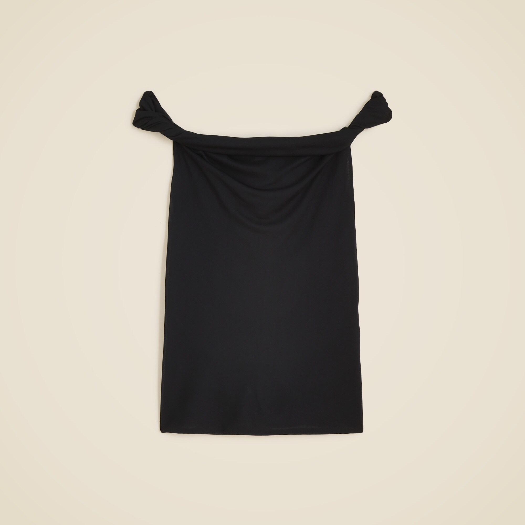 Off-the-shoulder twist tank top in matte jersey