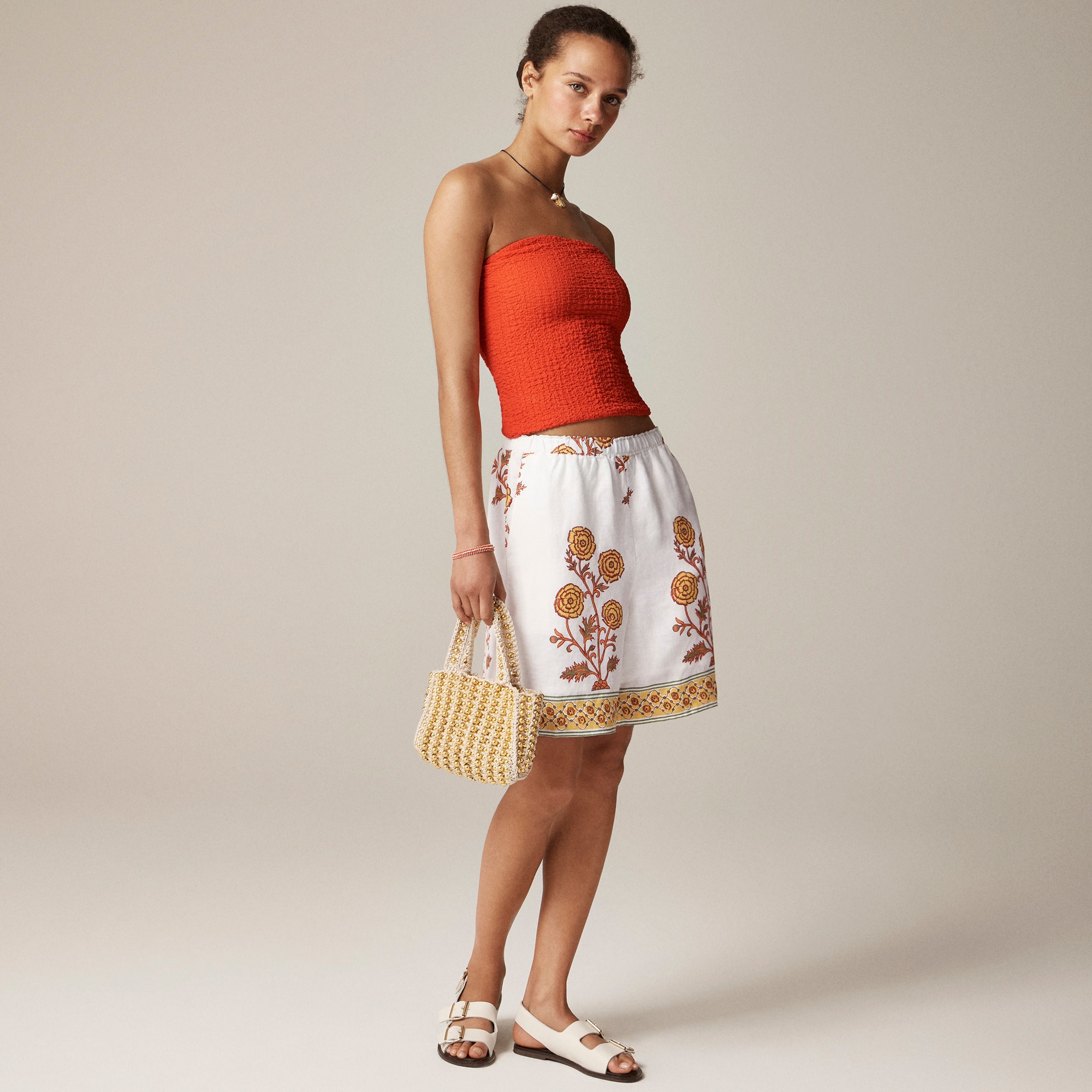 Bubble-knit tube top