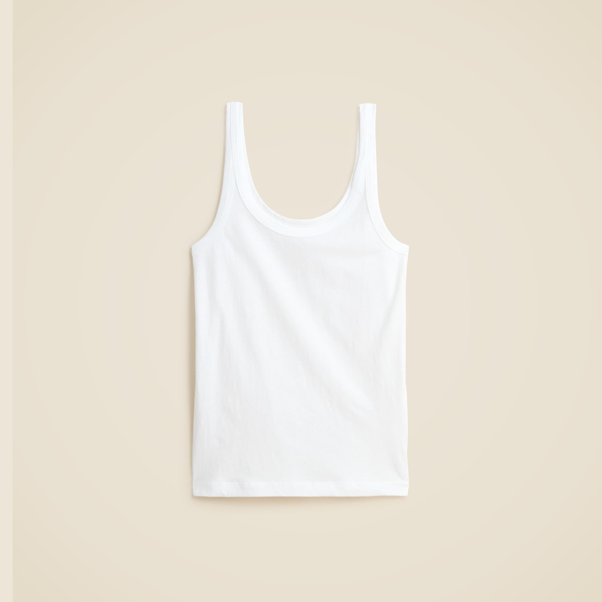 New fine rib scoopneck tank top