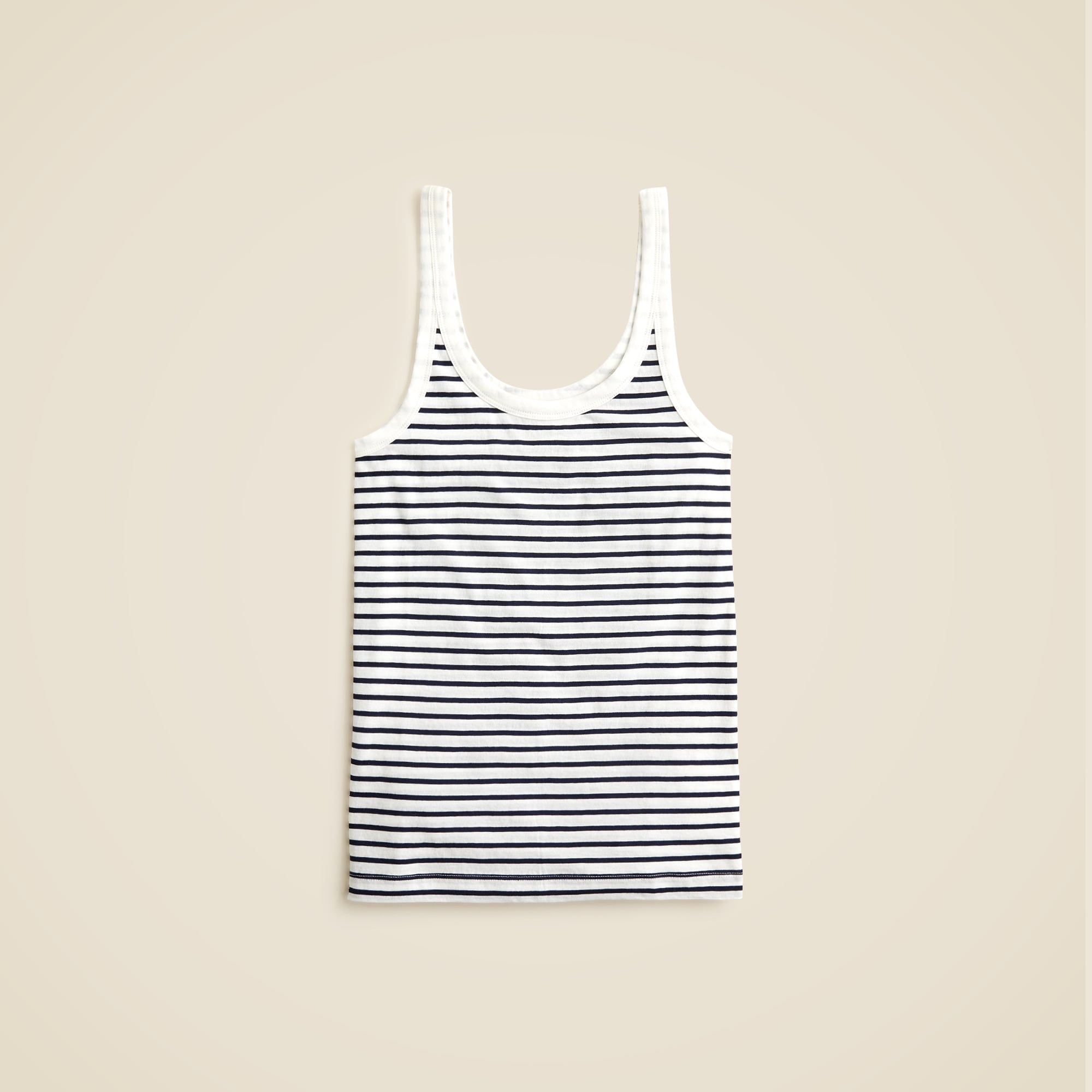 Feather jersey slim-fit tank in stripe