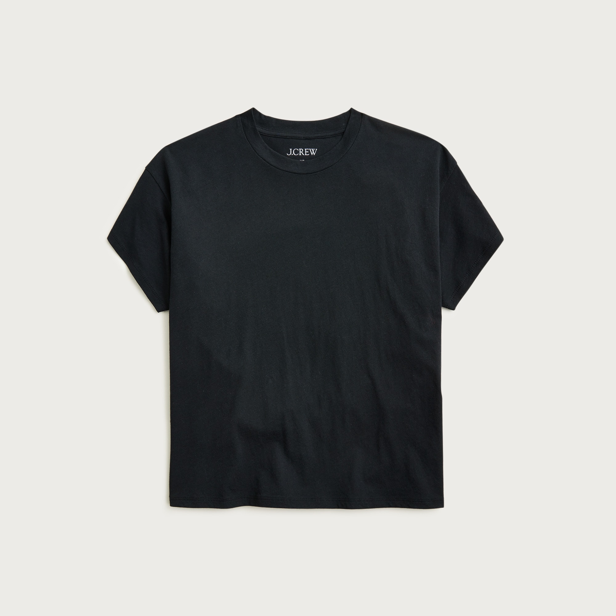 Feather jersey cropped T-shirt