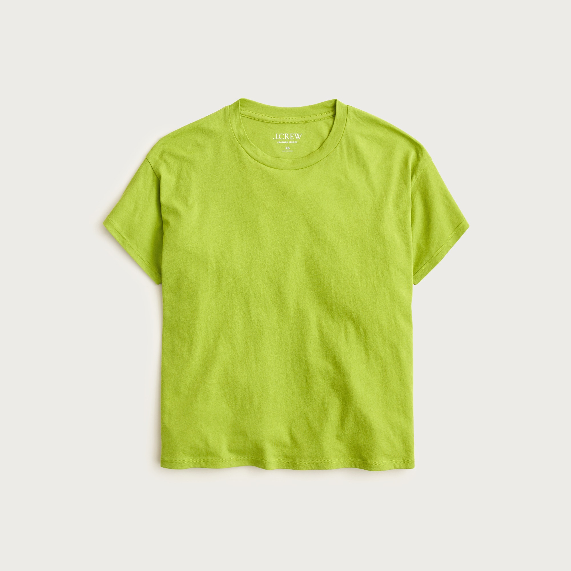 Feather jersey cropped T-shirt - image 5