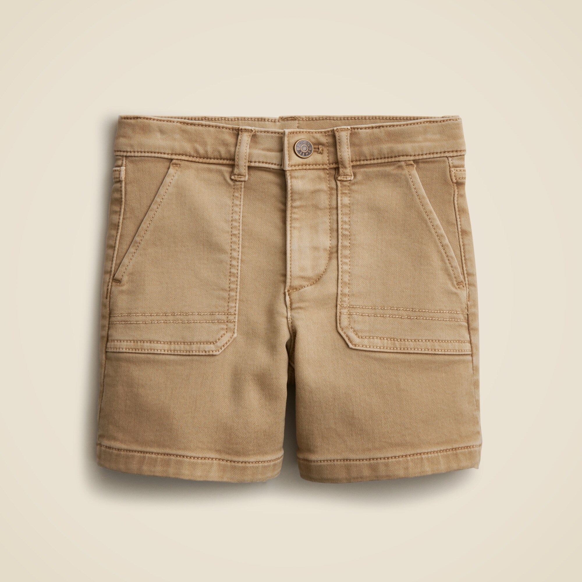  Kids' garment-dyed stretch jean short