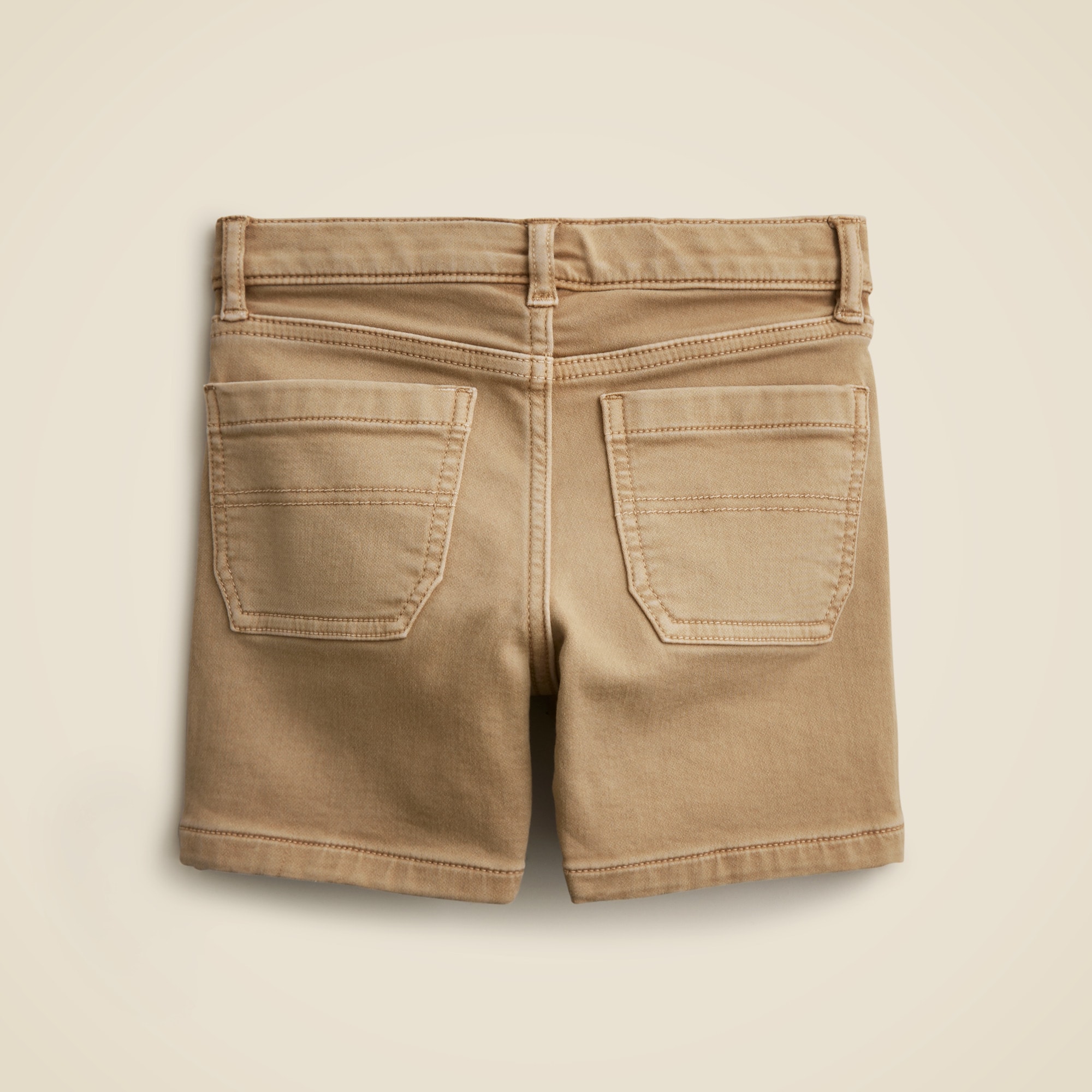 Kids' garment-dyed stretch jean short