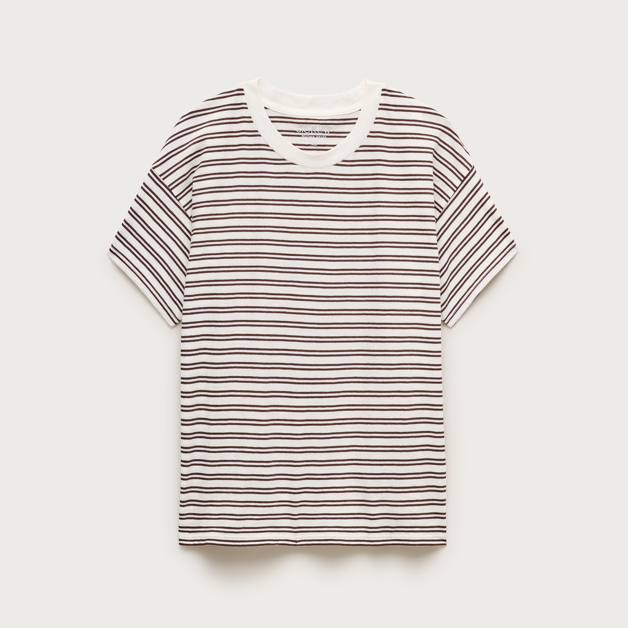 Feather Jersey Cropped T-shirt In Stripe For Women | J.Crew