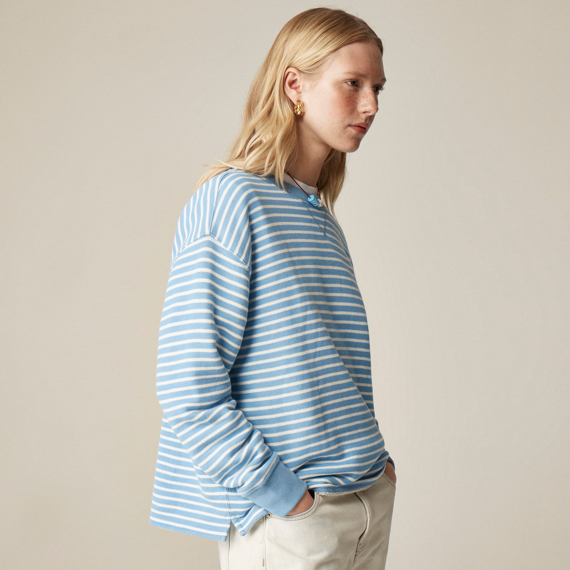 Heritage terry relaxed crewneck sweatshirt