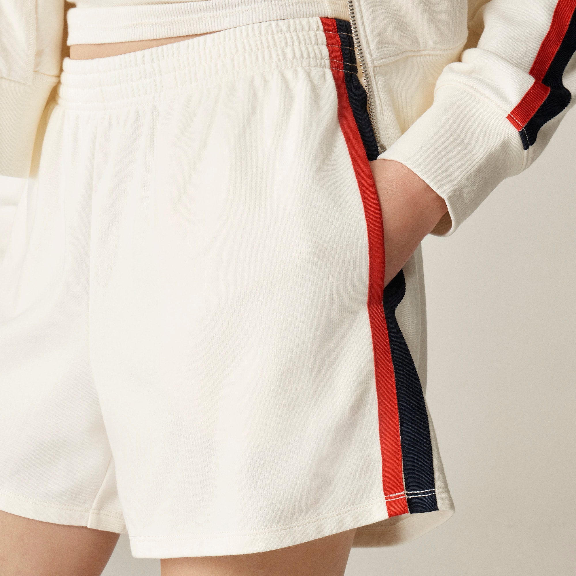 Terry boxer short with stripes - image 4
