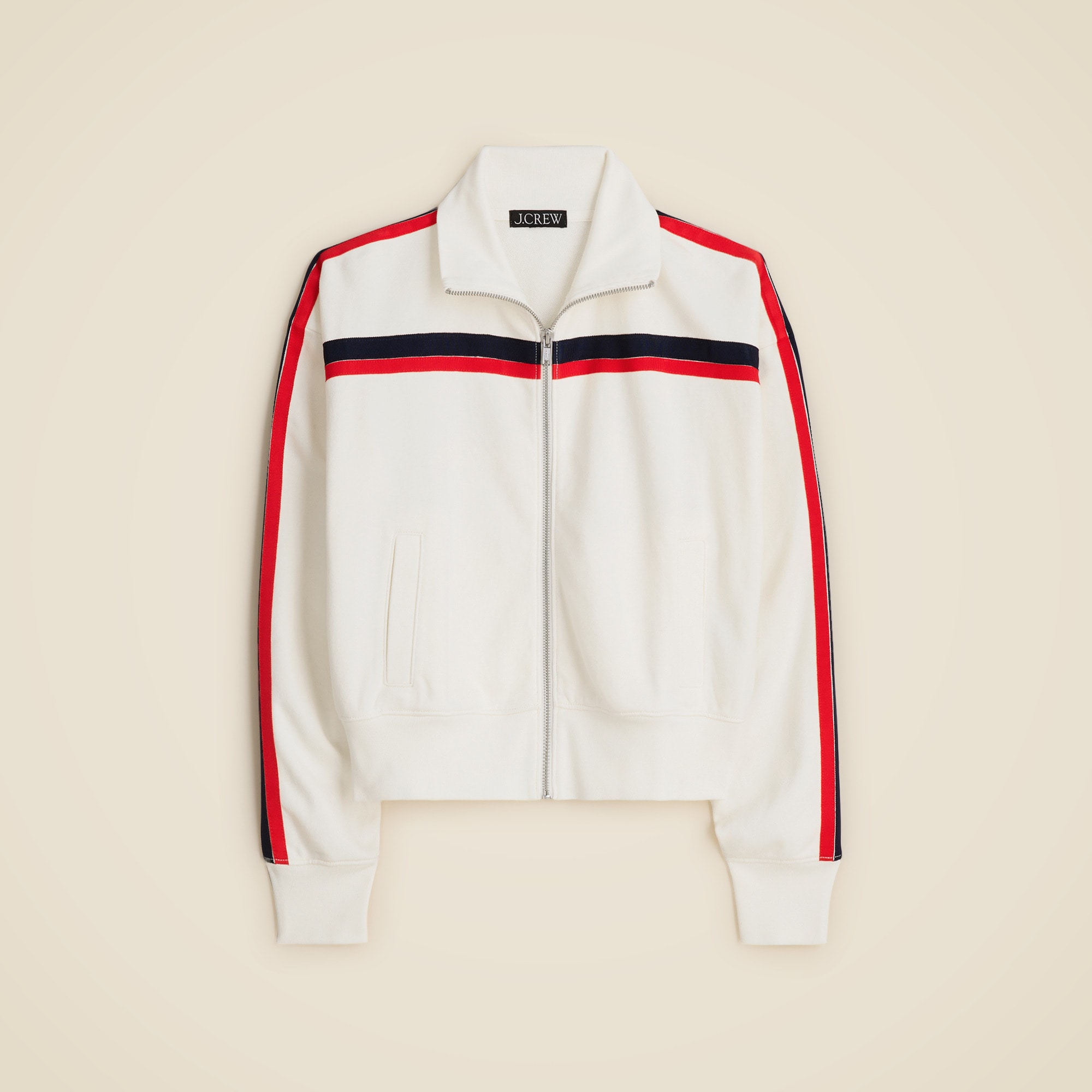 womens Terry full-zip track jacket