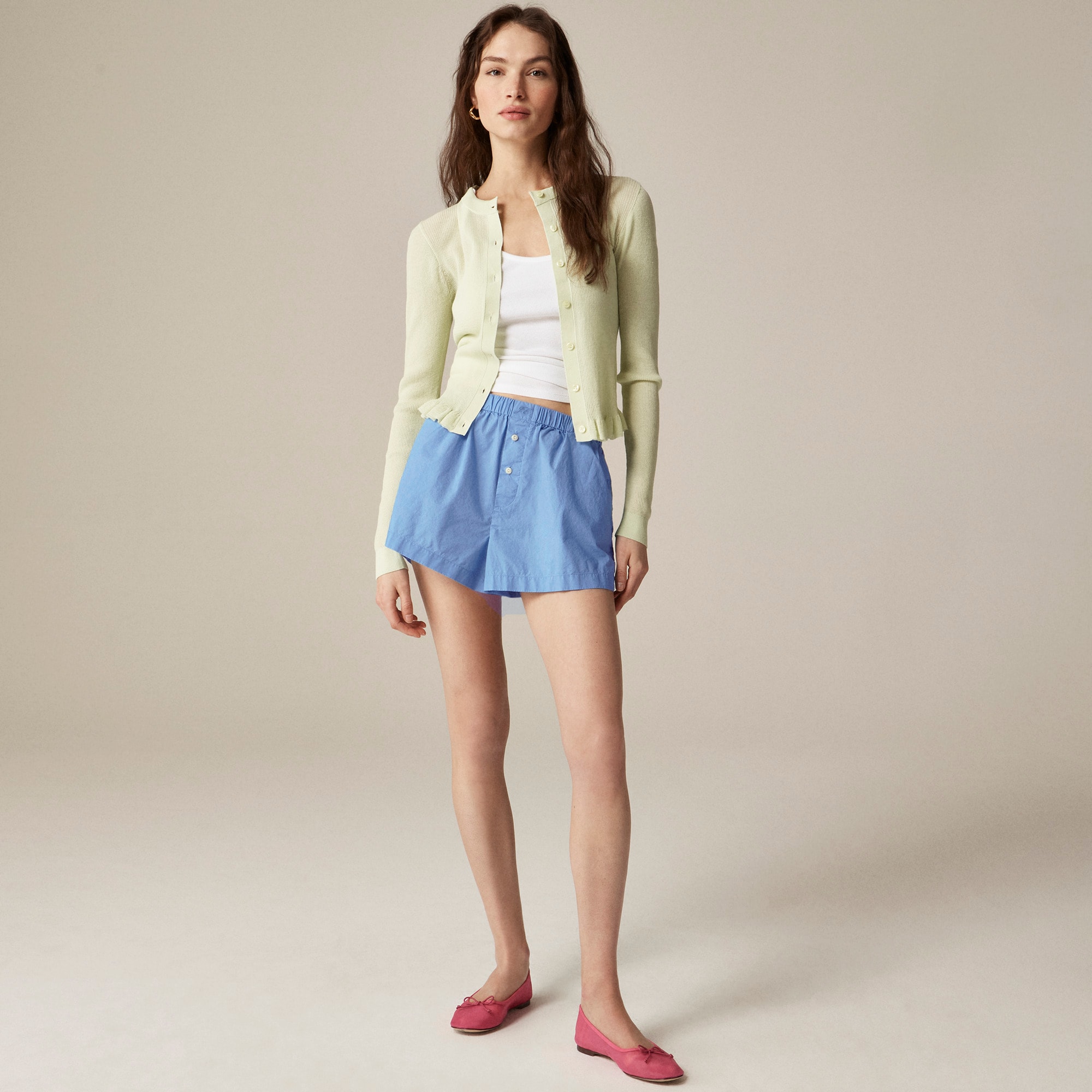 womens Cotton poplin boxer short