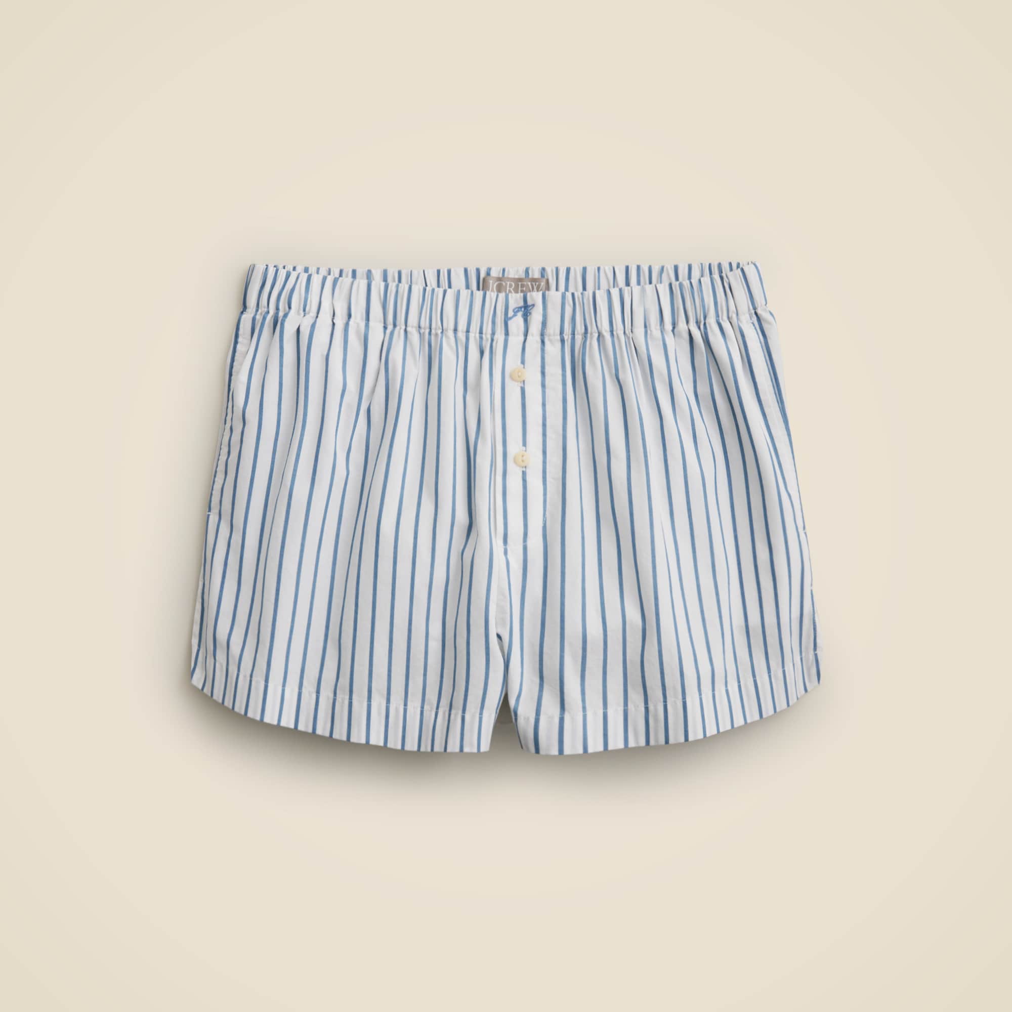 womens Cotton poplin boxer short in stripe