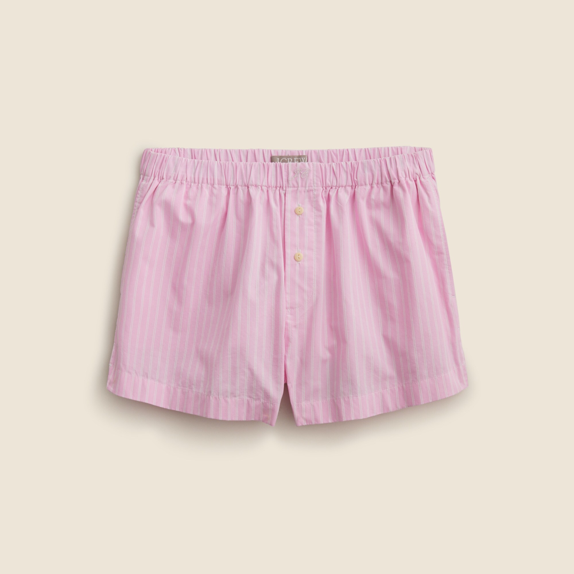 Cotton Poplin Boxer Short In Stripe For Women | J.Crew
