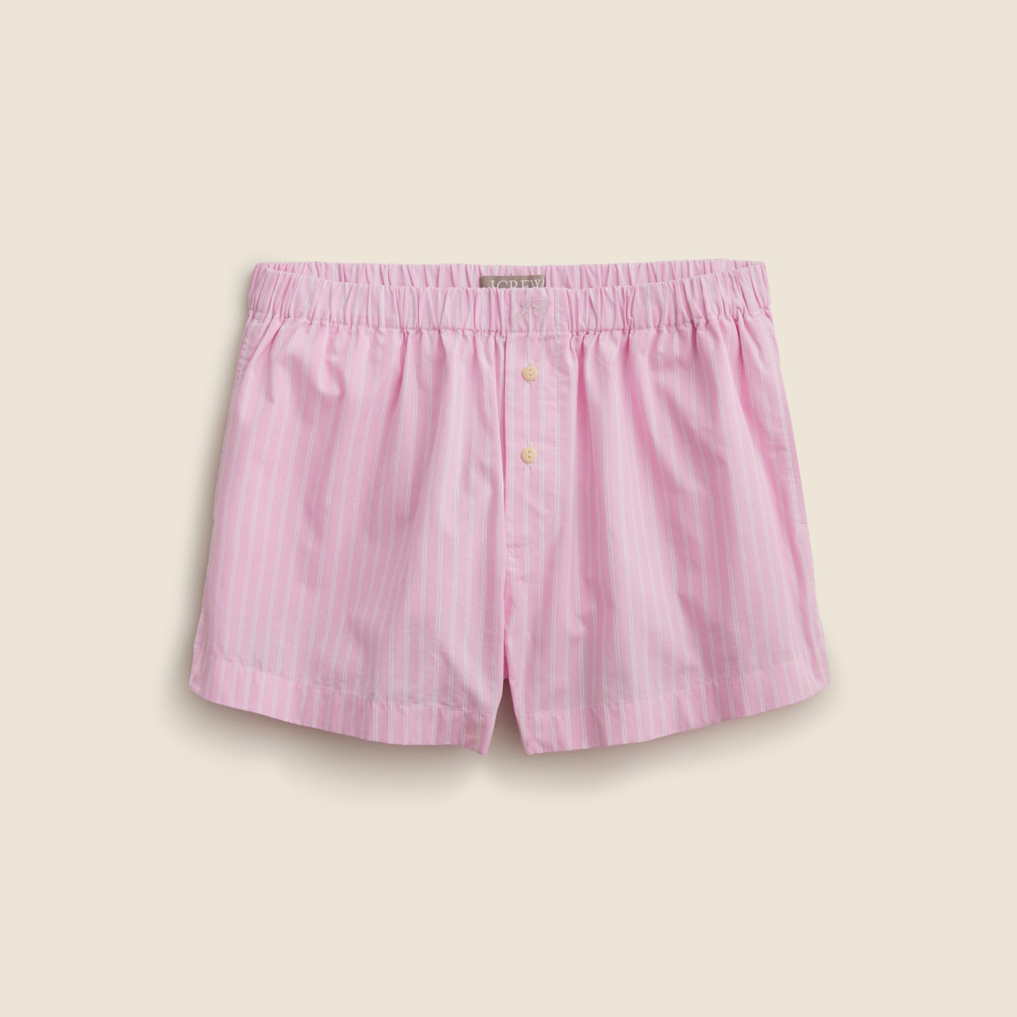 womens Cotton poplin boxer short in stripe