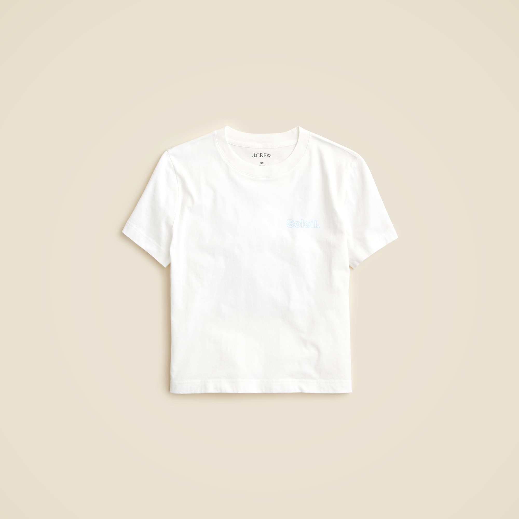 Broken-in jersey &quot;Soleil&quot; graphic T-shirt