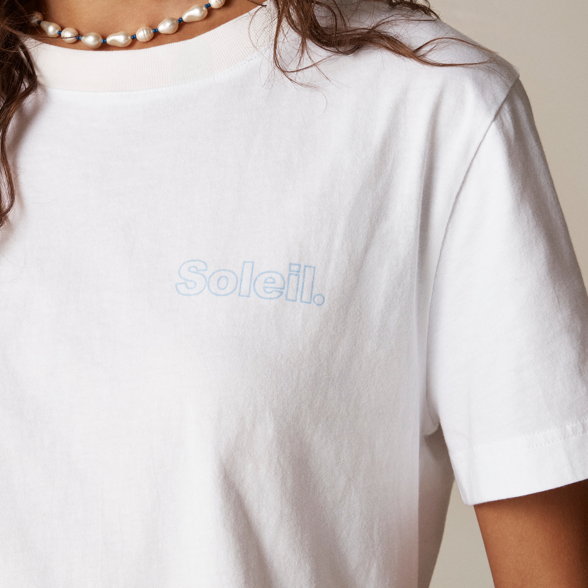 Broken-in jersey "Soleil" graphic T-shirt