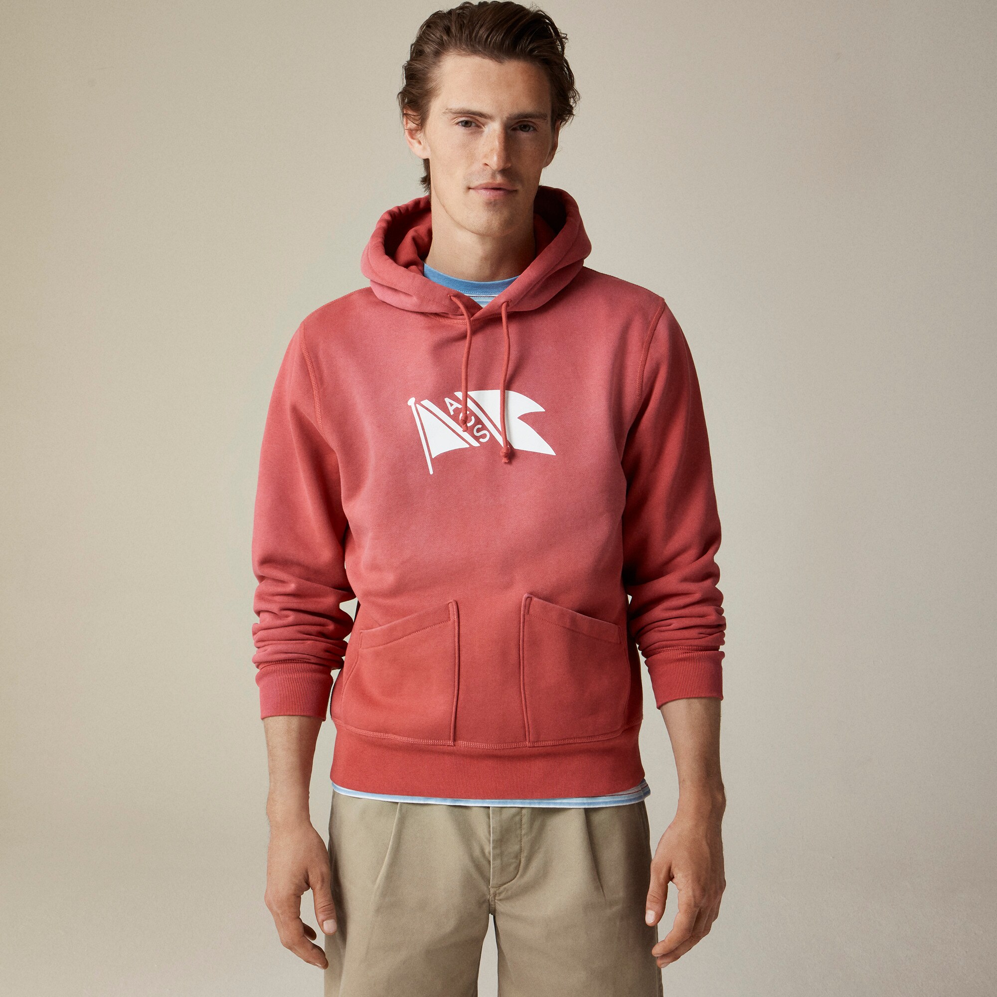  Atlantic Coastal Supplies X J.Crew graphic fleece hoodie