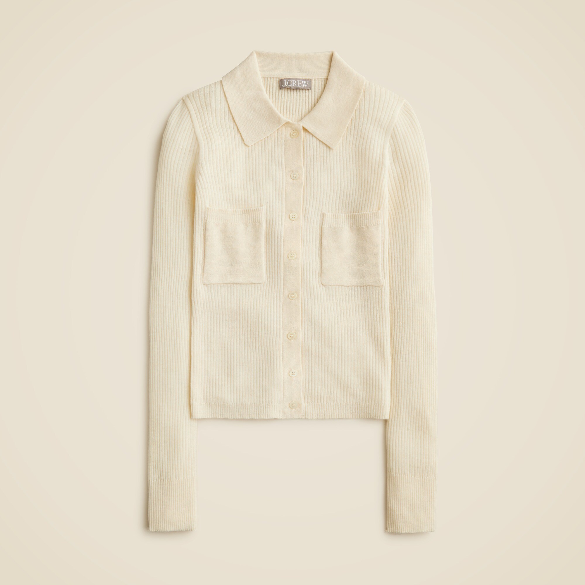 Collared Button-up Sweater In Merino Wool Blend For Women | J.Crew