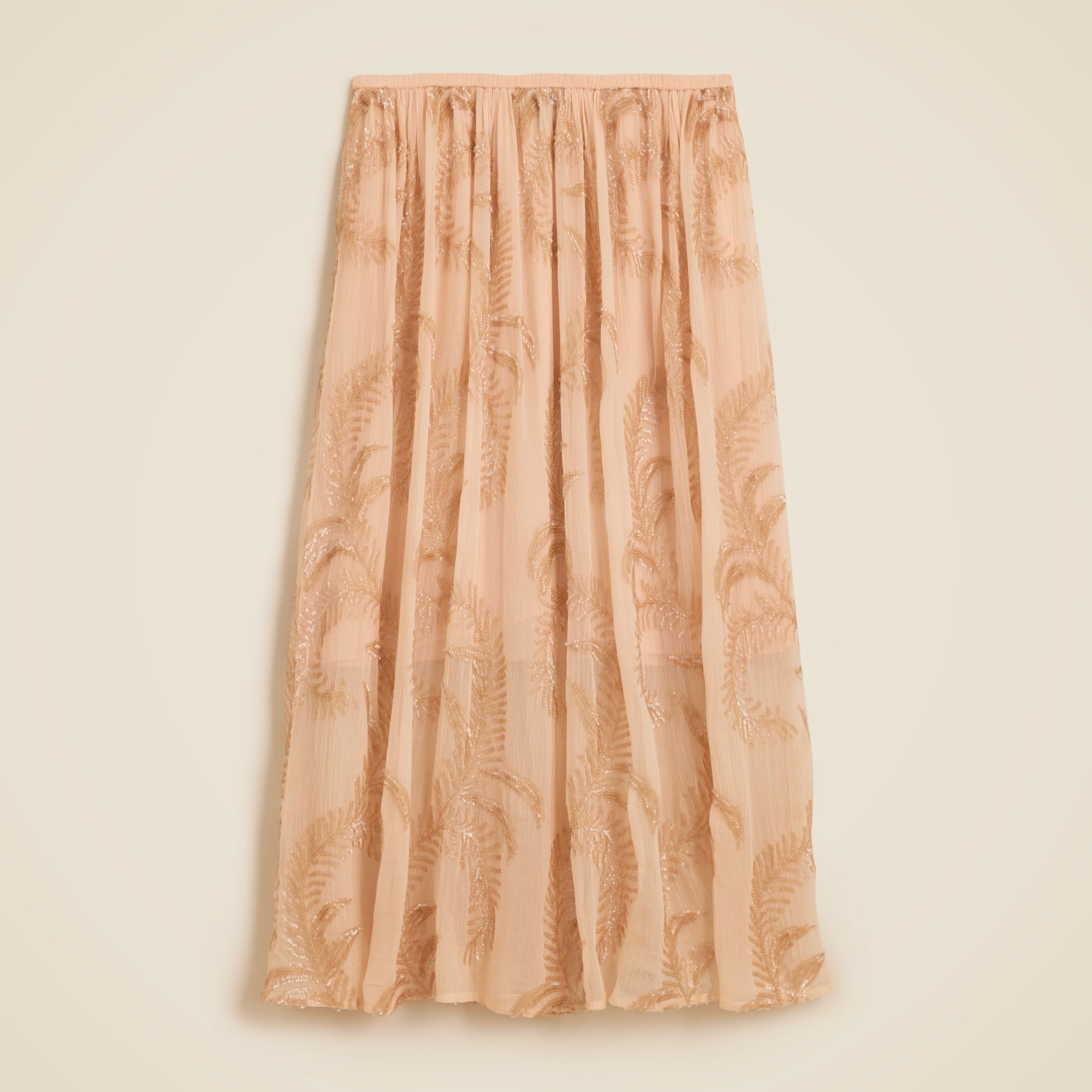 Collection beaded skirt in crinkle chiffon