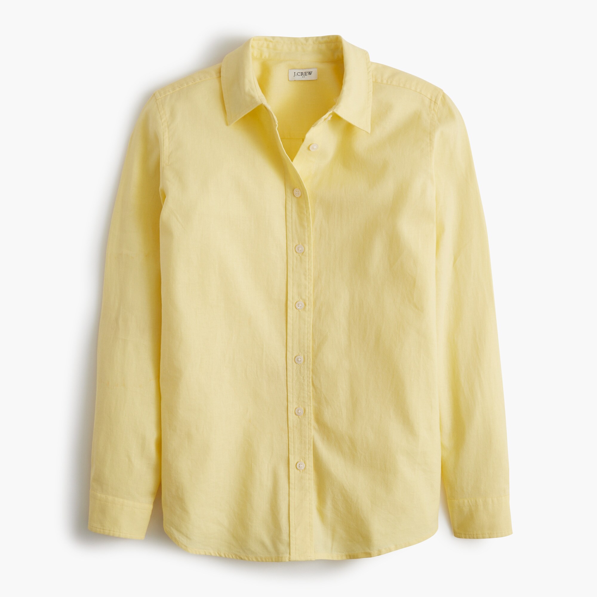 womens Linen-blend button-up shirt