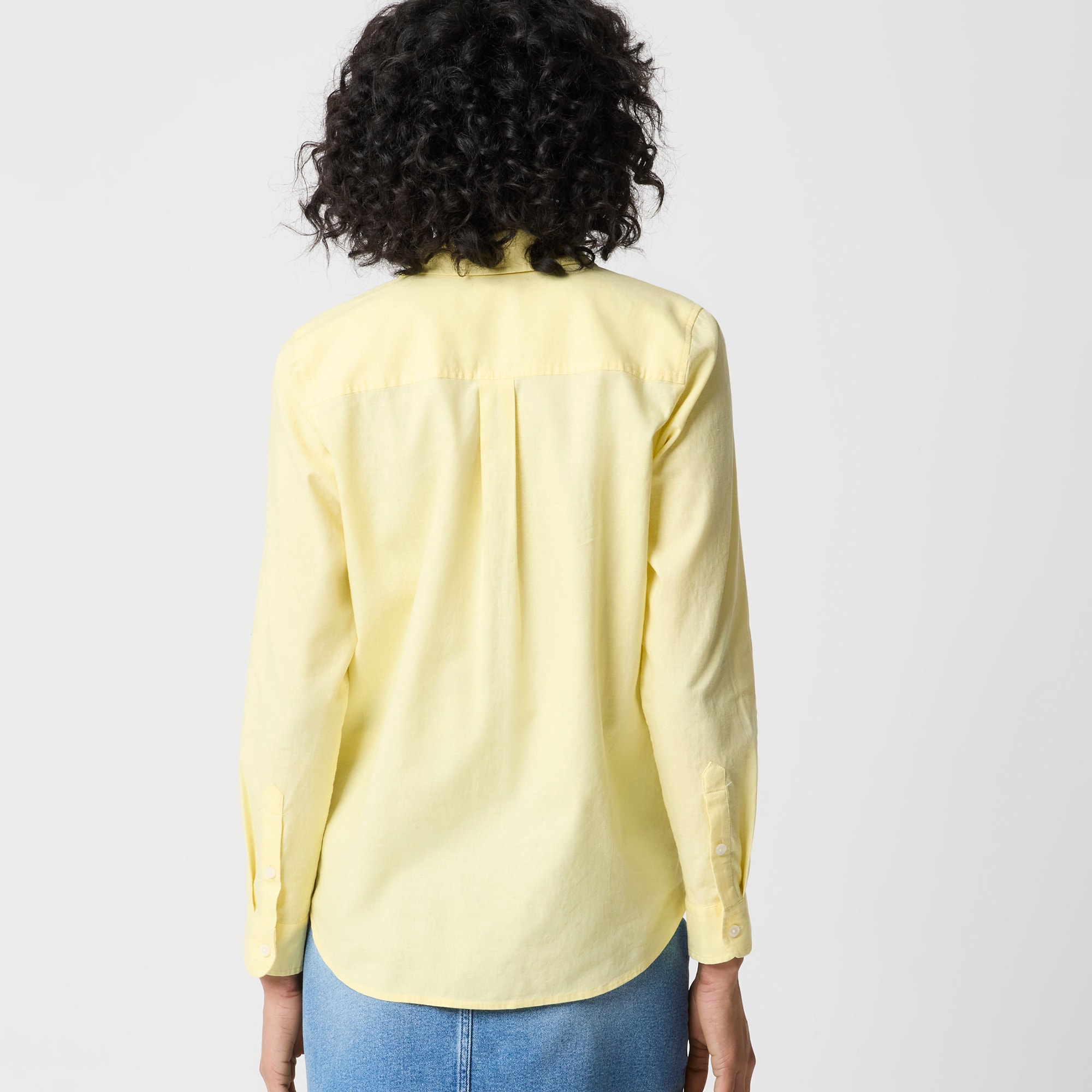 Linen-blend button-up shirt