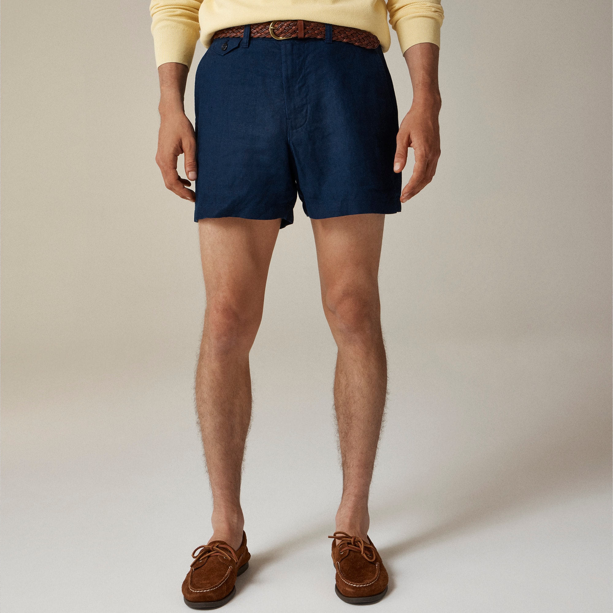 mens 5&quot; linen short