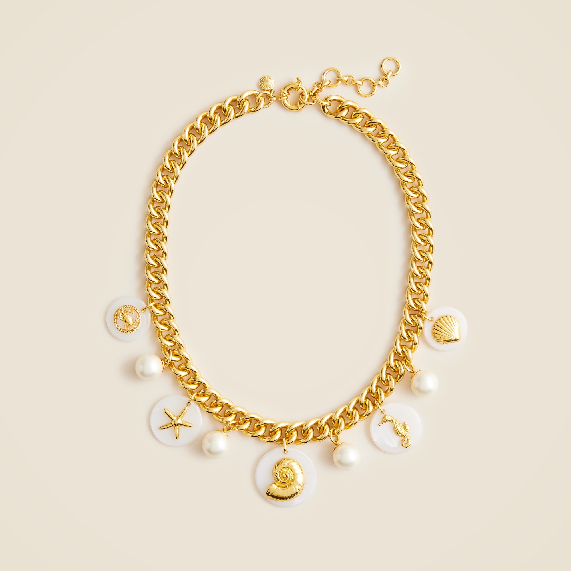 womens Chainlink nautical charm necklace