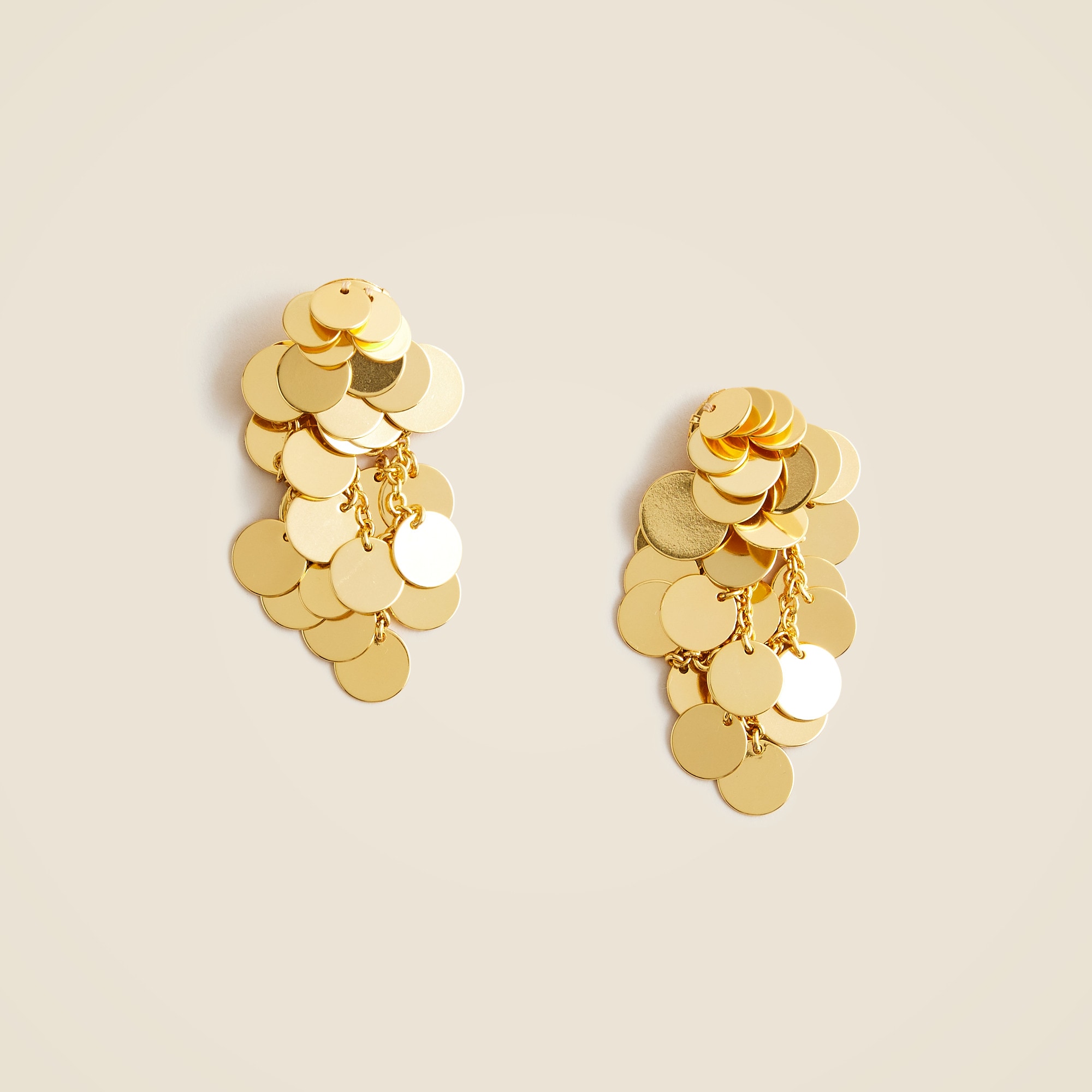 Disc drop earrings