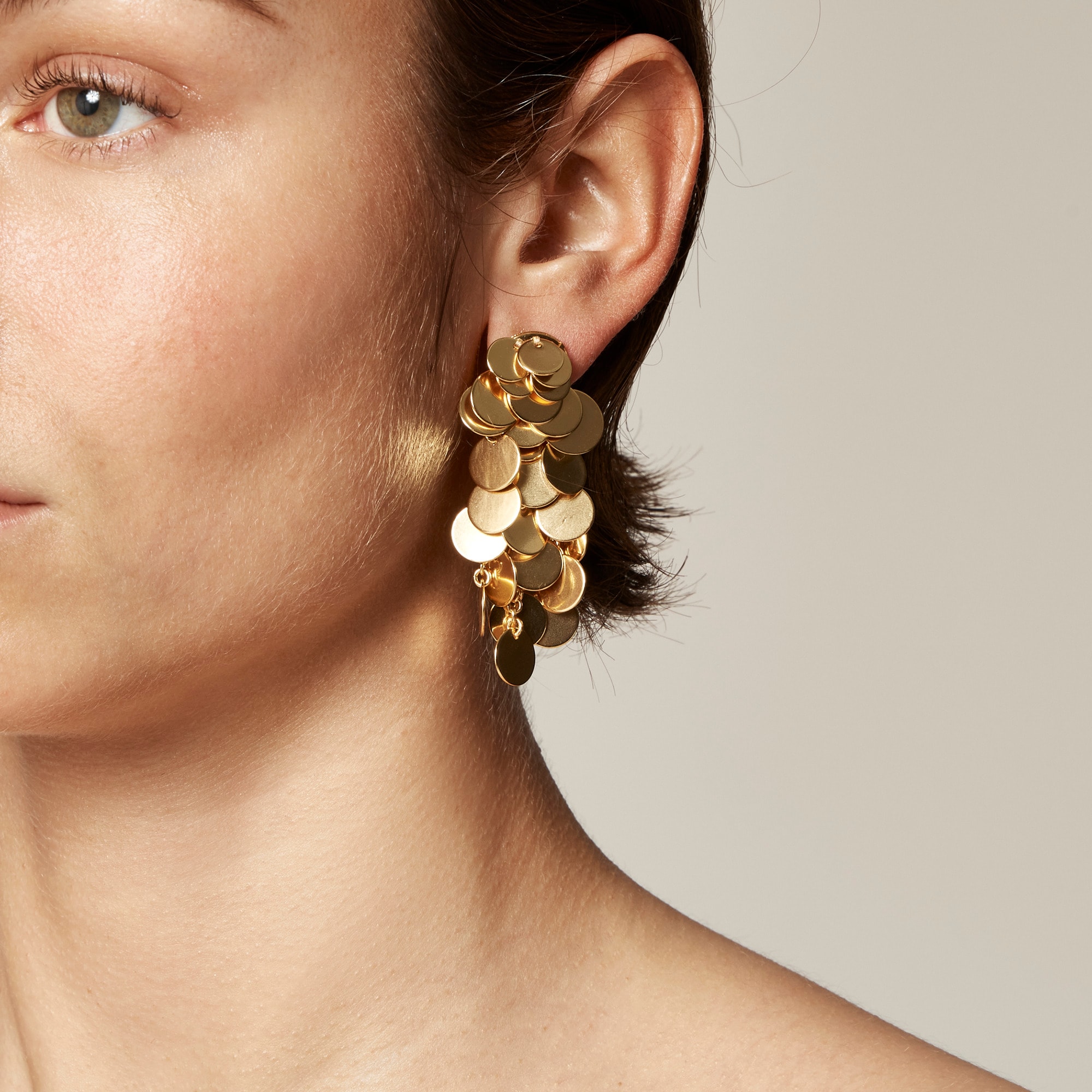 womens Disc drop earrings