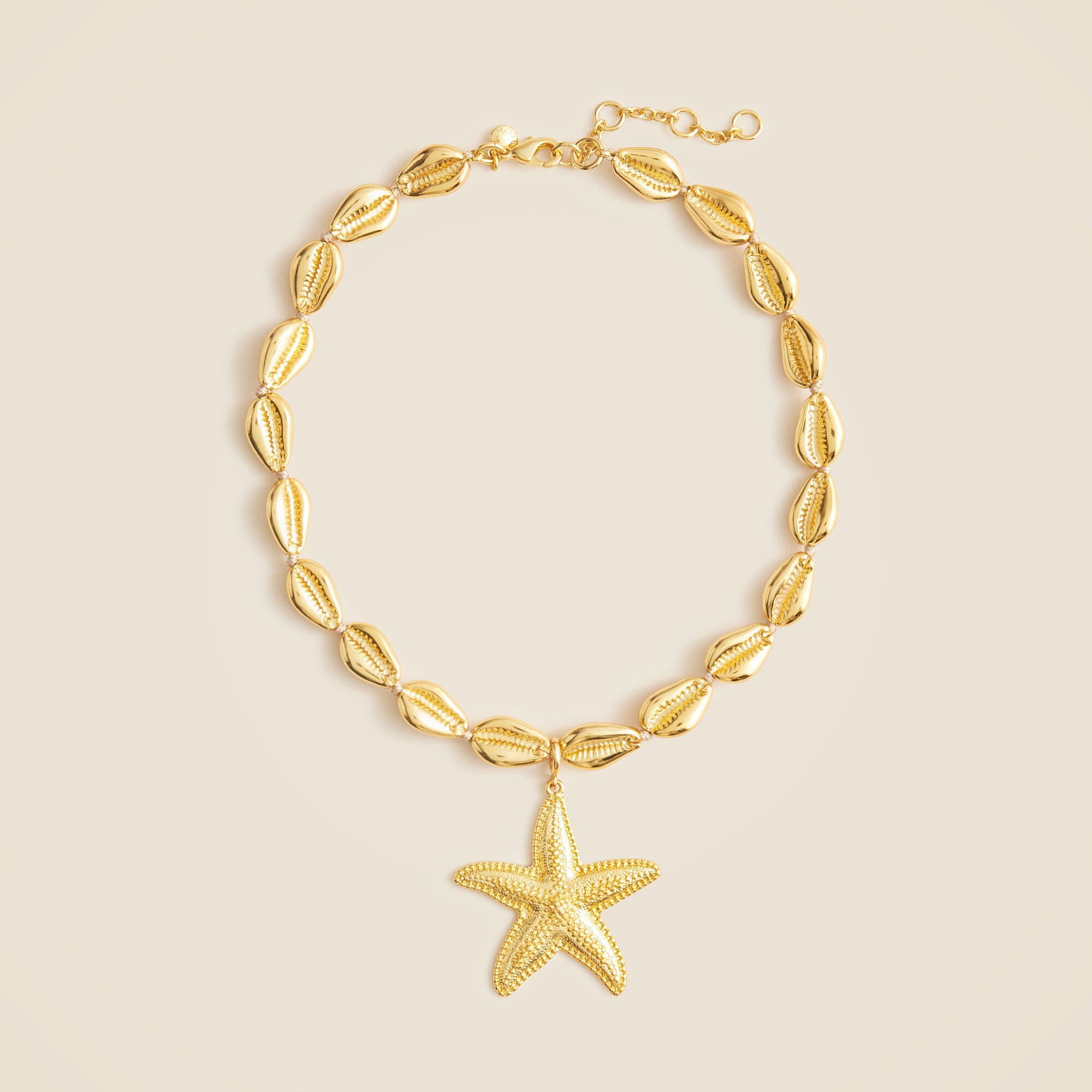 Metallic puka shell necklace