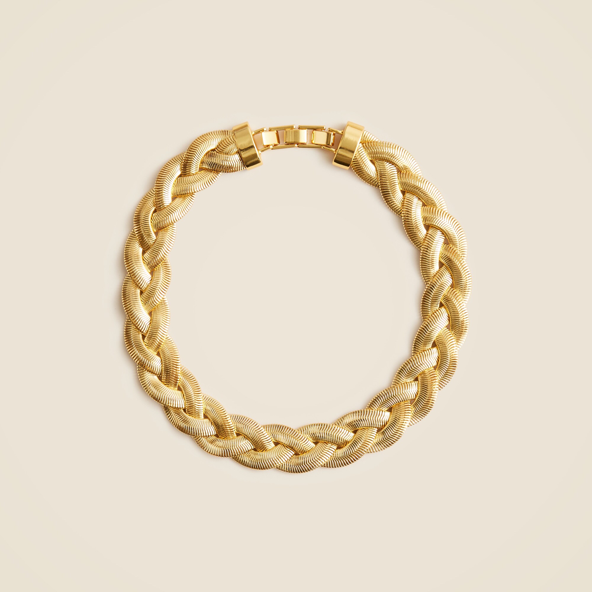 Braided snake chain necklace